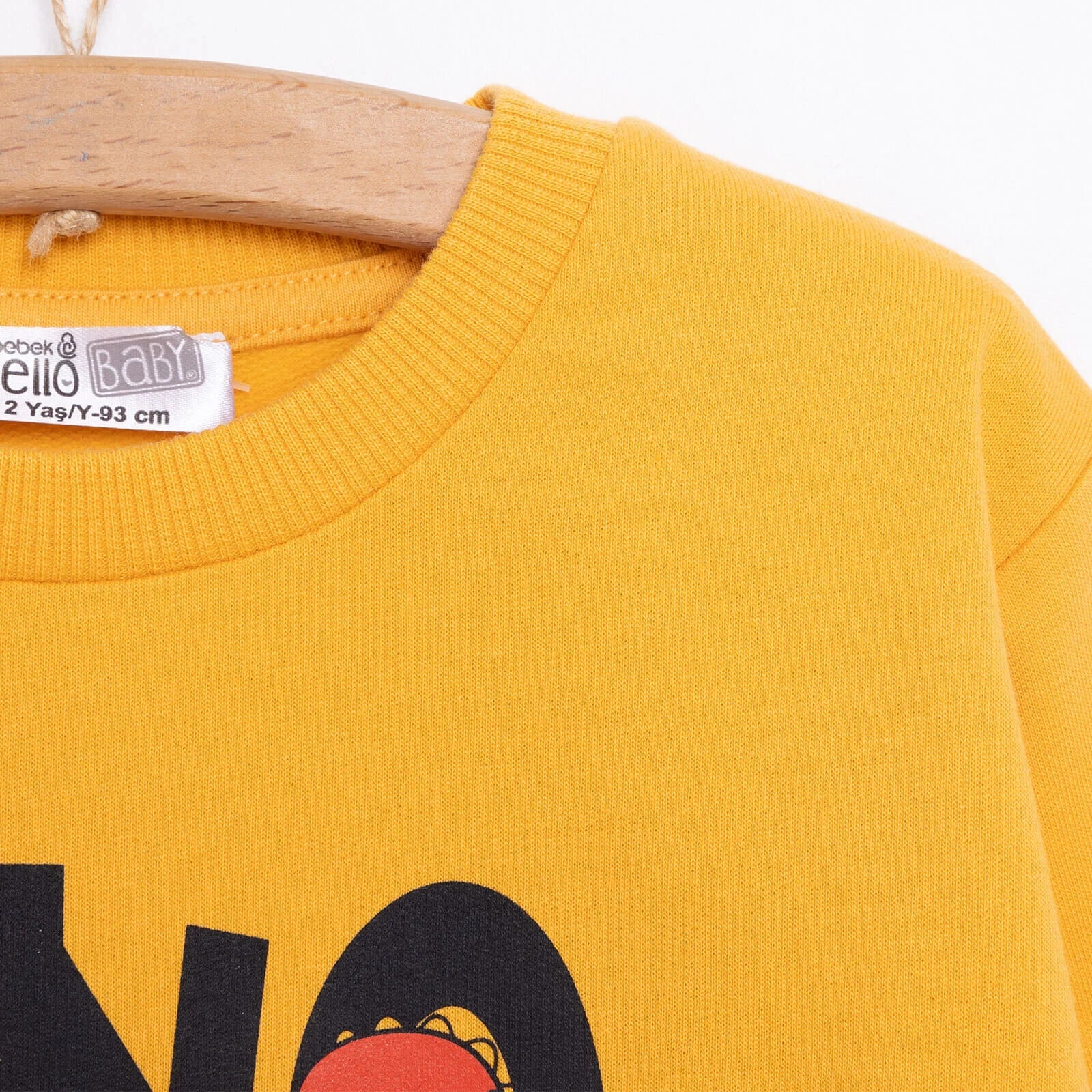 HelloBaby Baby Boy Dino Patterned Sweatshirt - Mustard - Image 4
