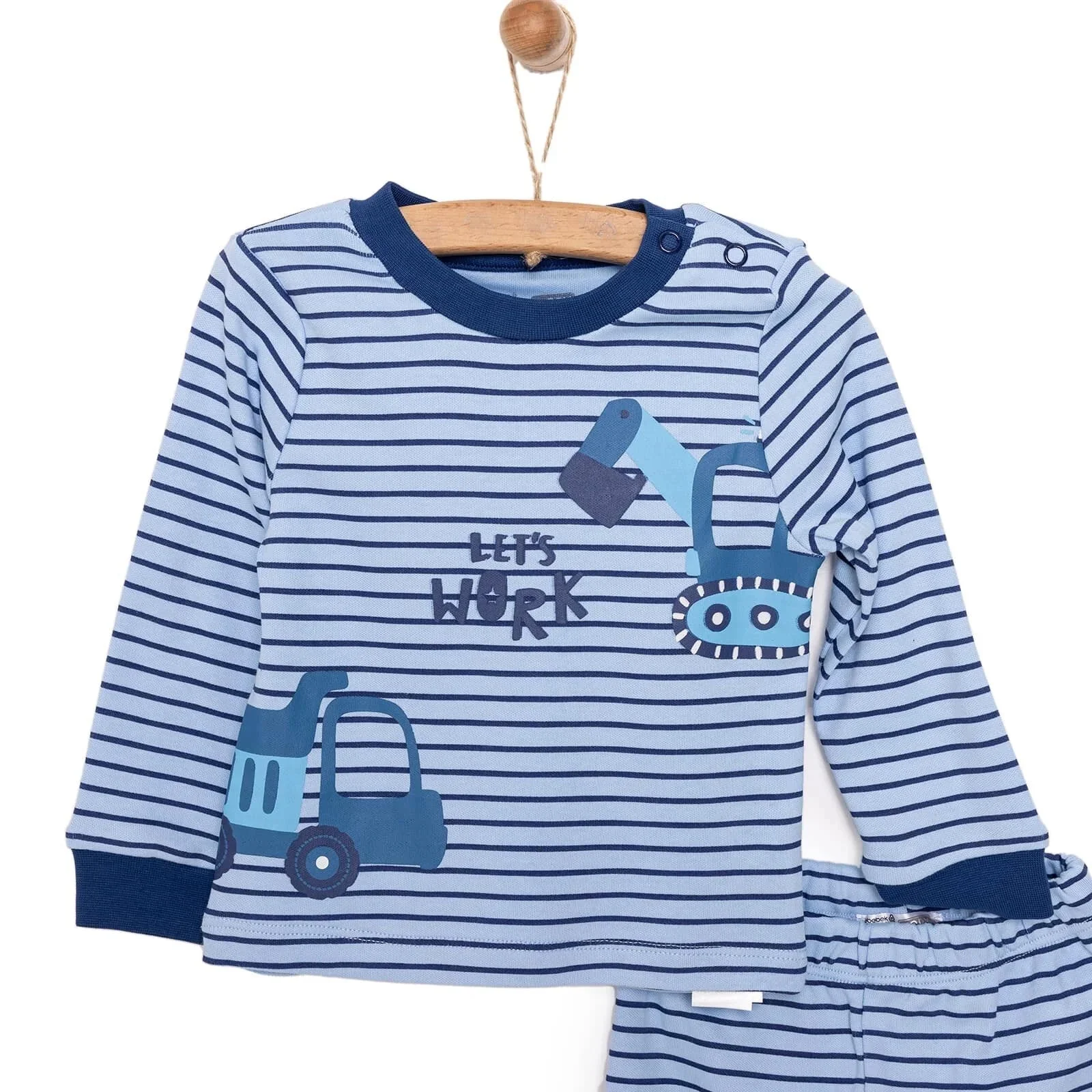 HelloBaby Baby Boy Long Sleeve Pyjamas Set - Dark Blue - Image 2
