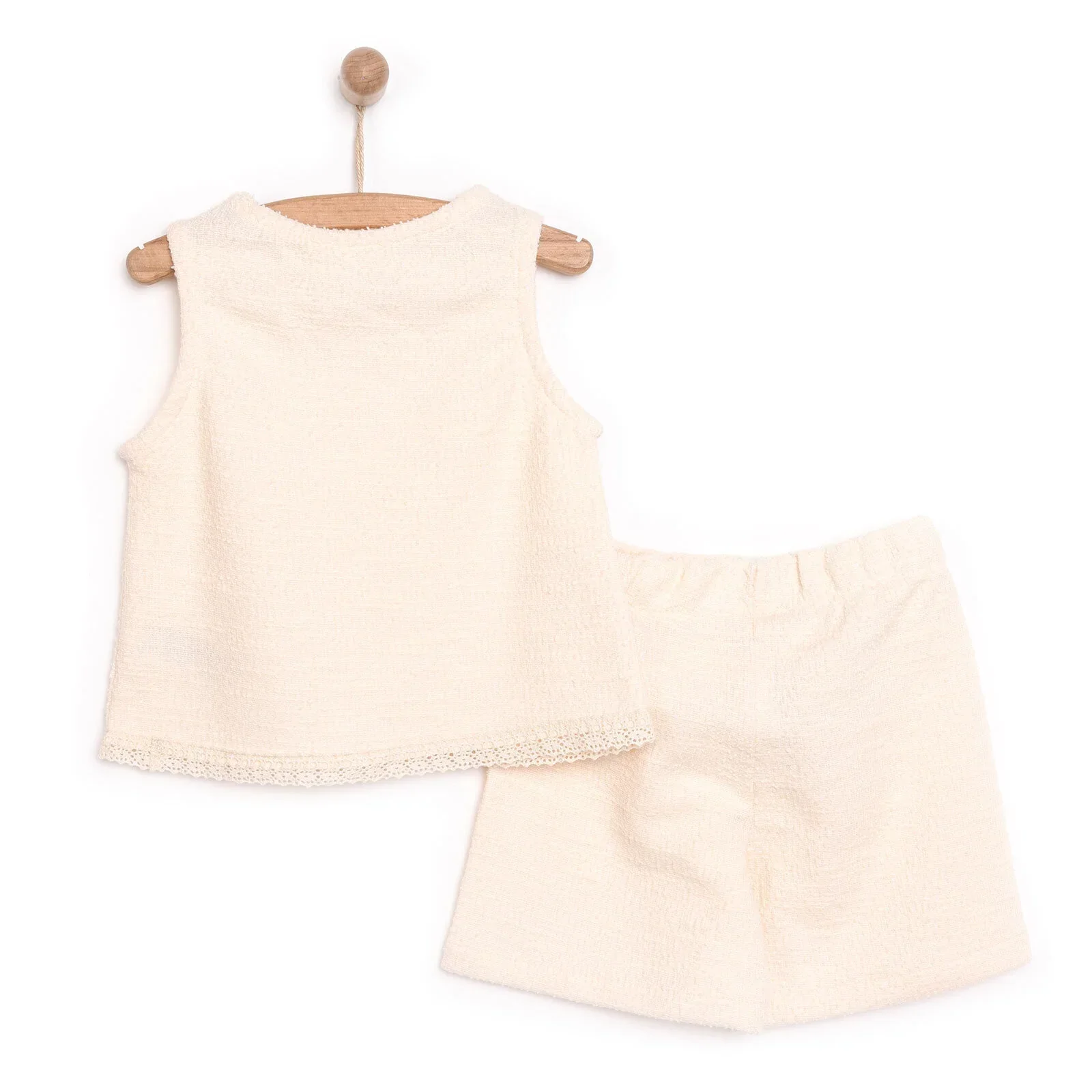 HelloBaby Baby Girl Jogger - Ecru - Image 2