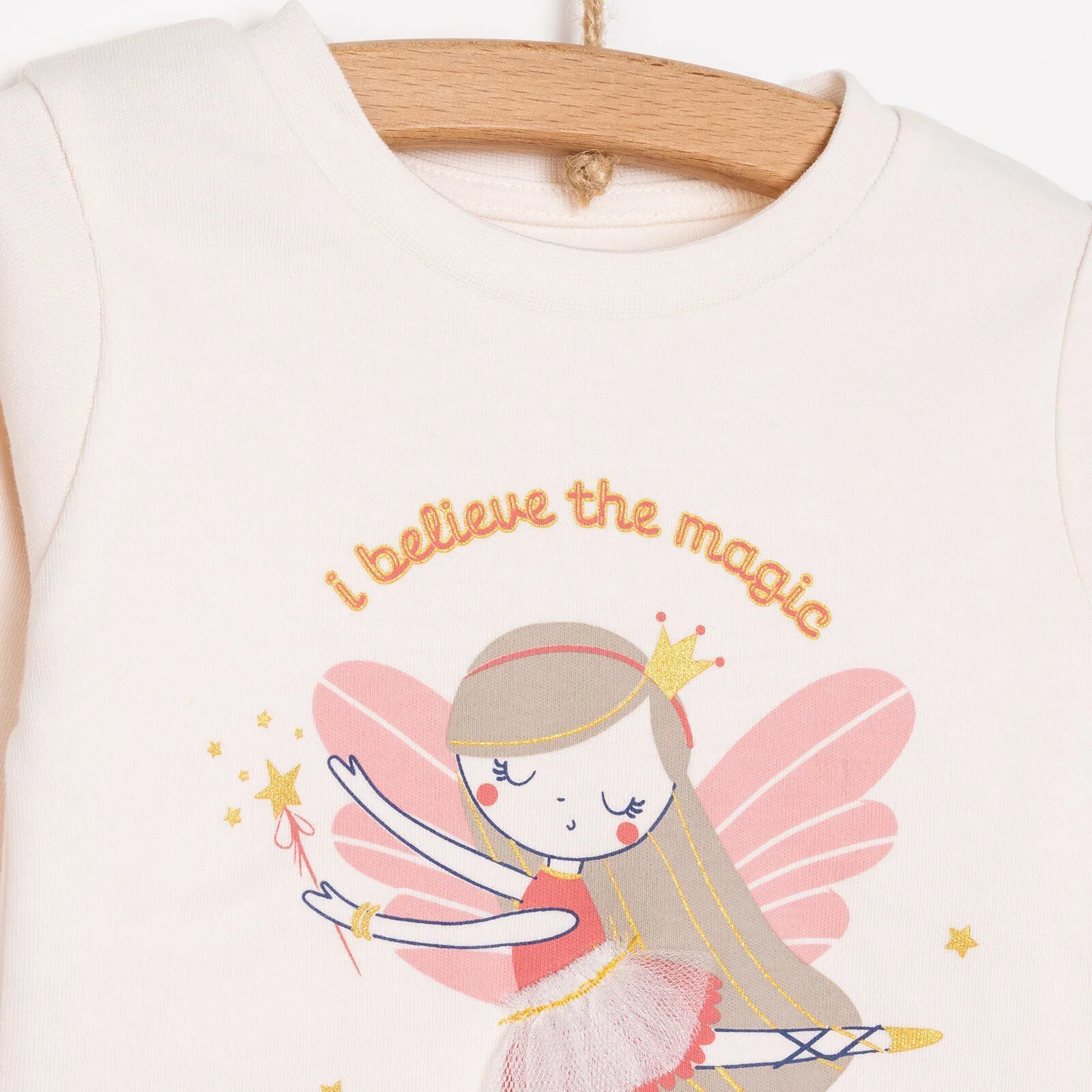 HelloBaby Baby Girl Long Sleeve Pyjamas Set - Ecru - Image 3