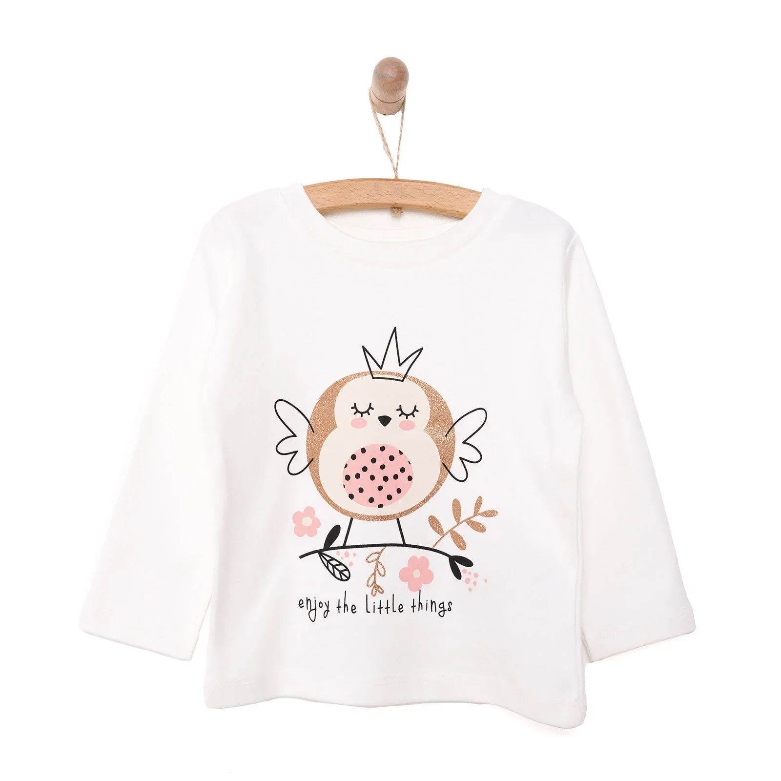 HelloBaby Baby Girl Long Sleeve T-shirt - Ecru - Image 3