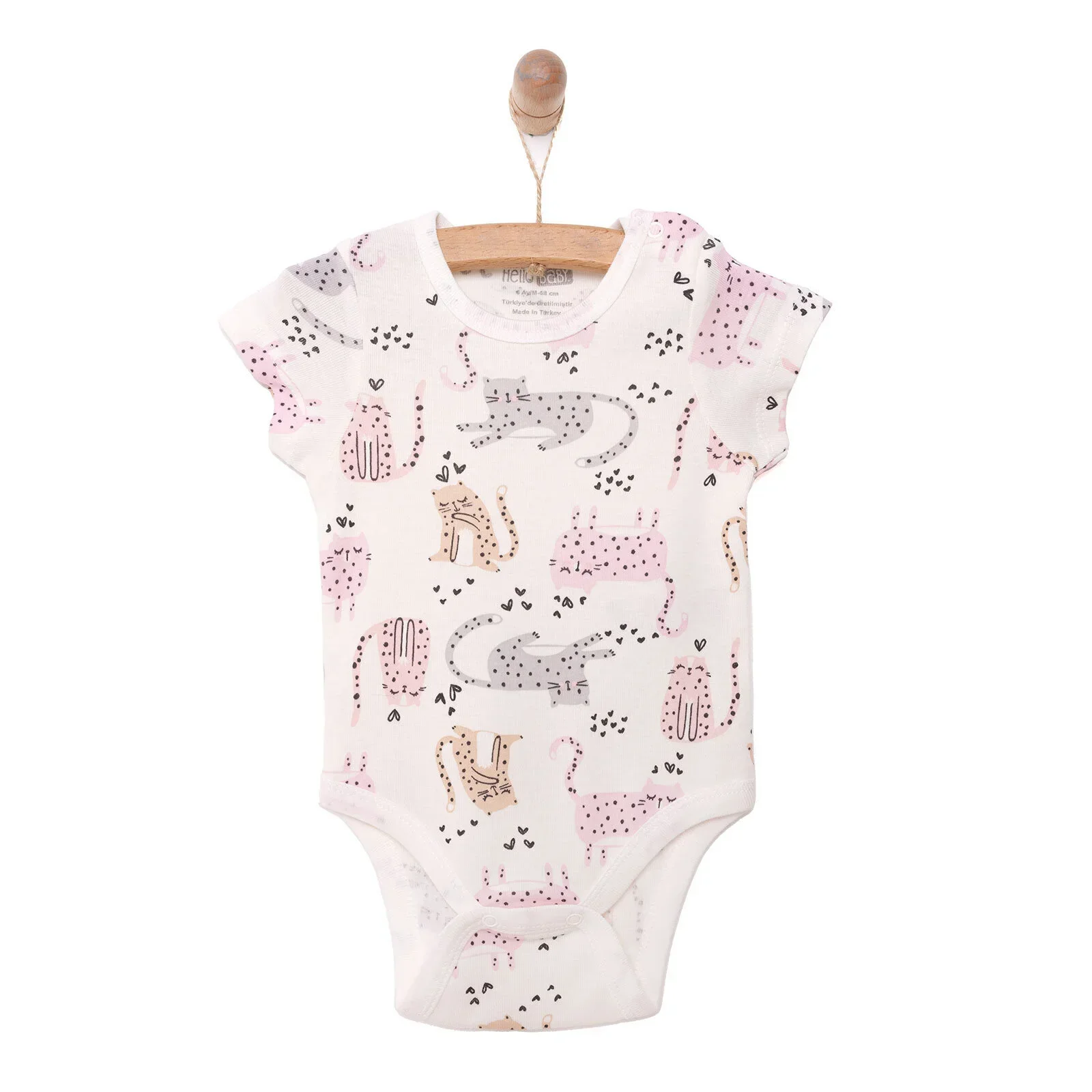 HelloBaby Baby Girl Short Sleeve Body - Ecru