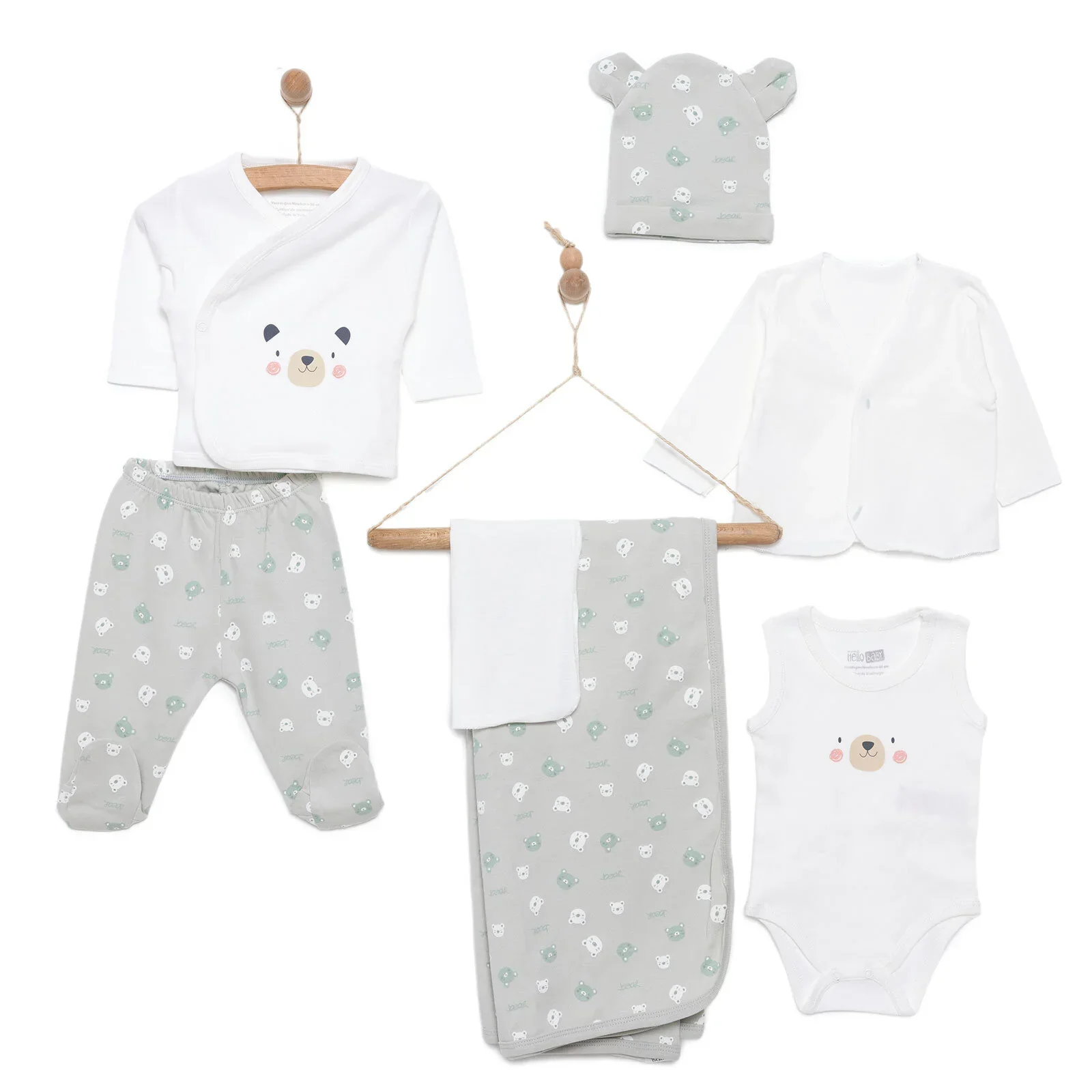 HelloBaby Boy 10pcs Newborn Set - Green