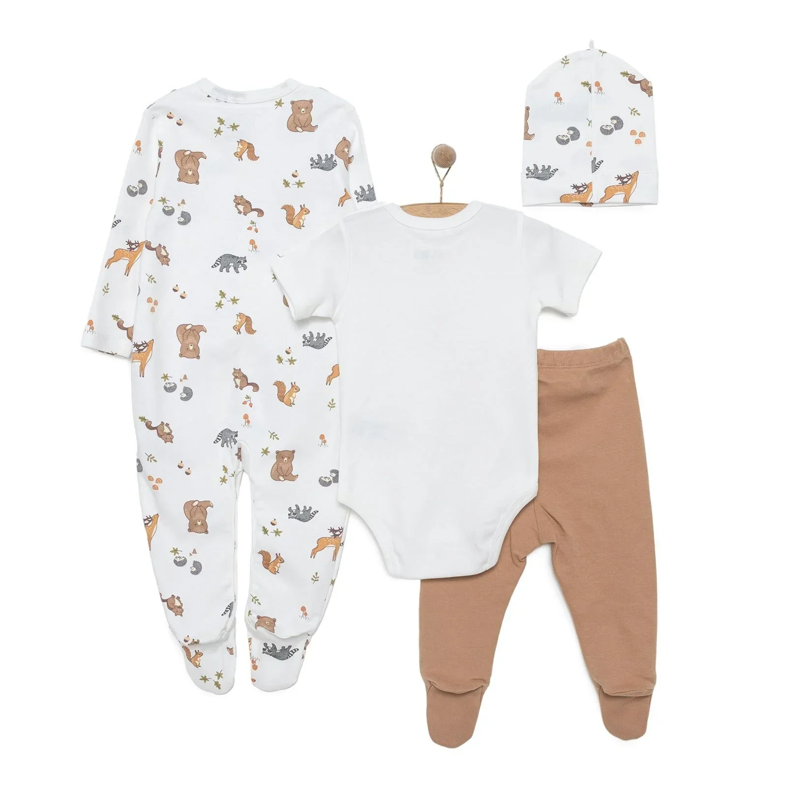HelloBaby Boy Newborn Set 4 pcs - Ecru - Image 3