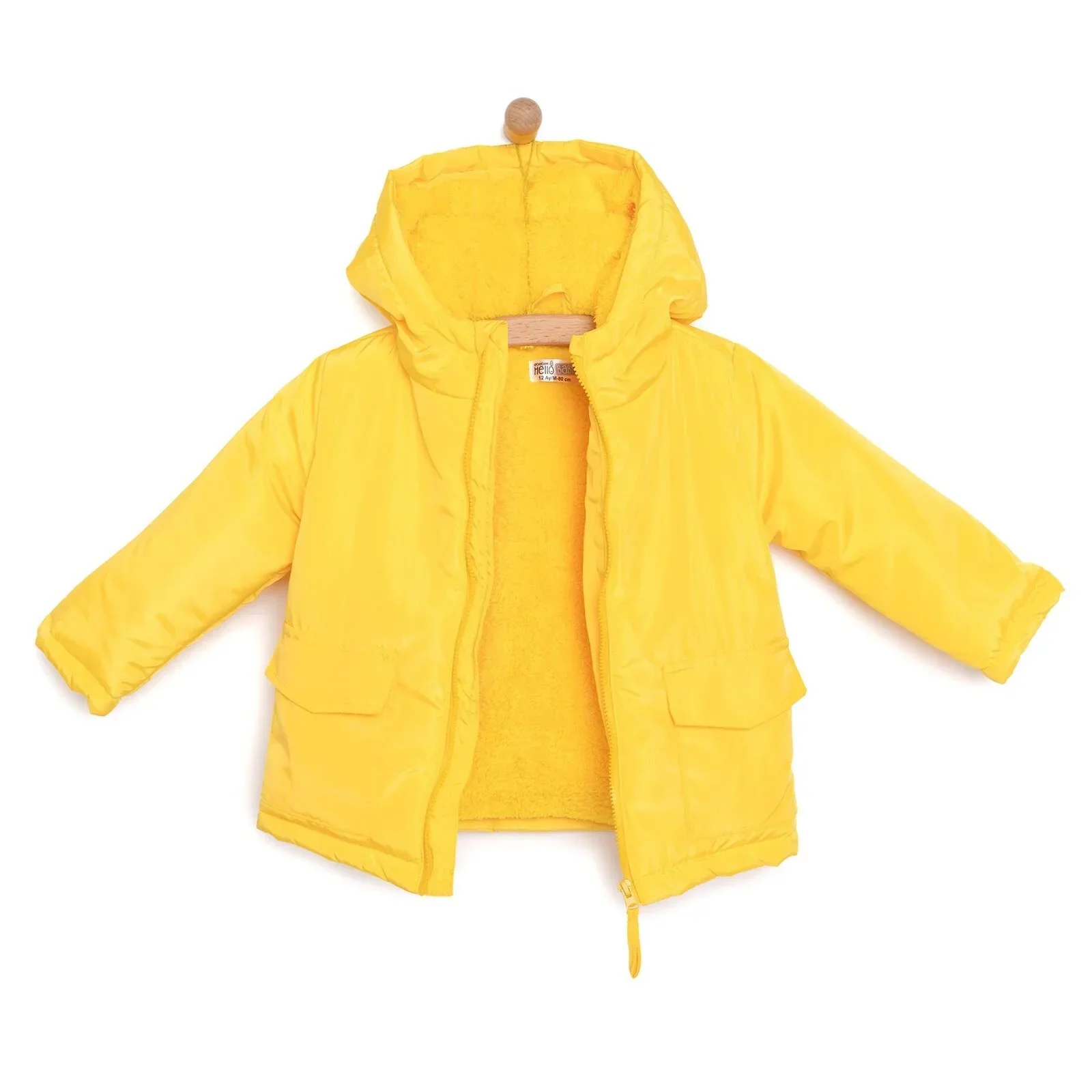 HelloBaby Hooded Coat - Yellow - Image 4