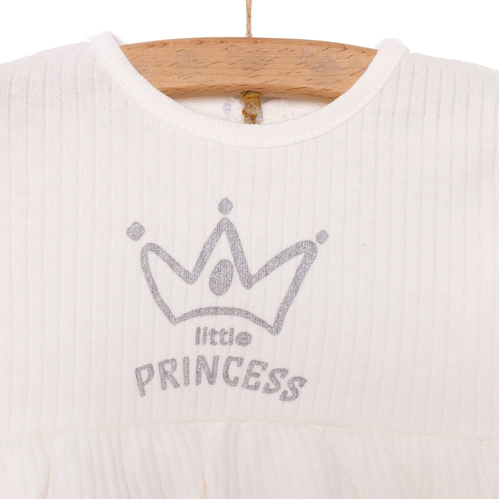 HelloBaby Little Life Newborn Girl Dress - Ecru - Image 3