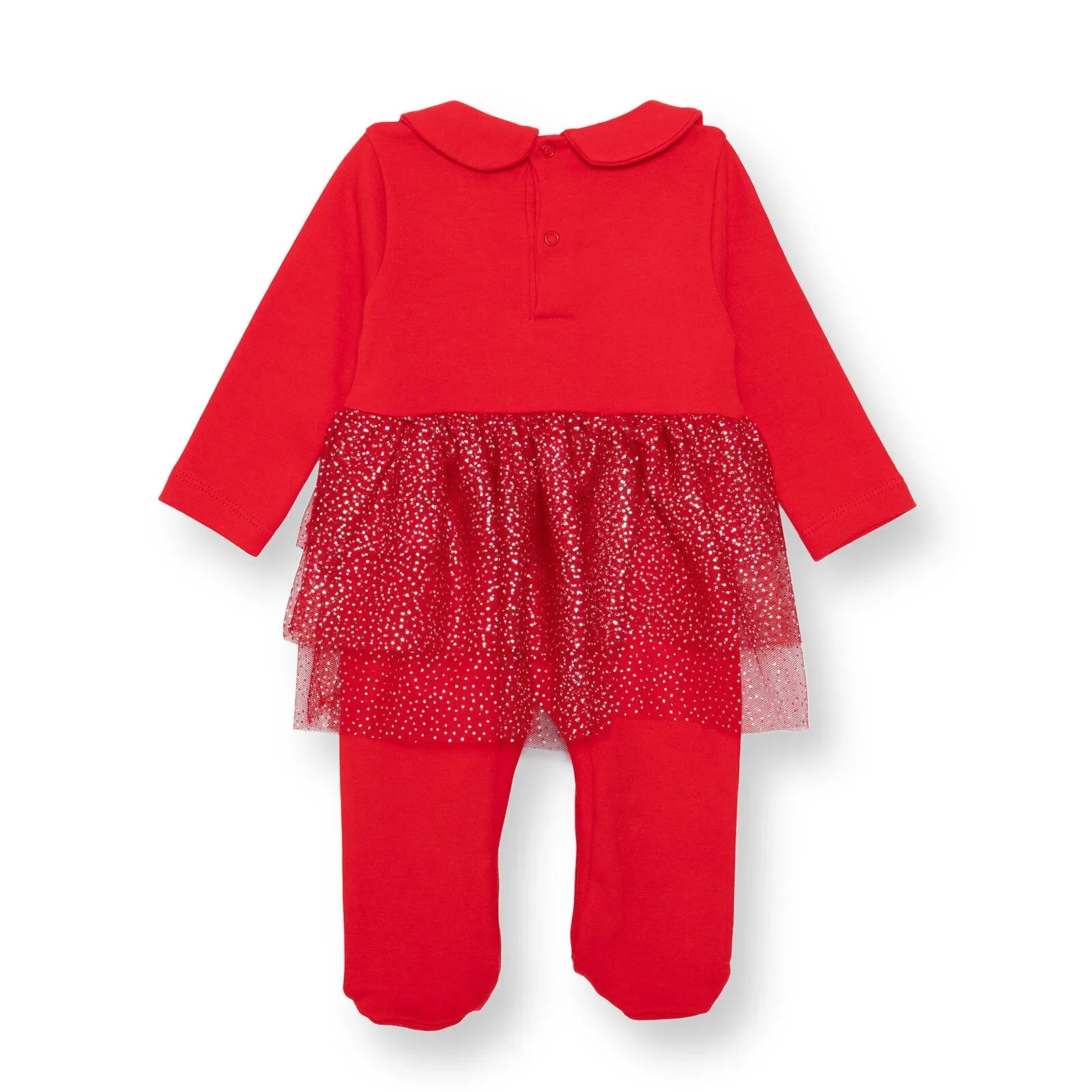 HelloBaby My First Christmas Newborn Girl Footed Jumpsuit - Red - Image 2