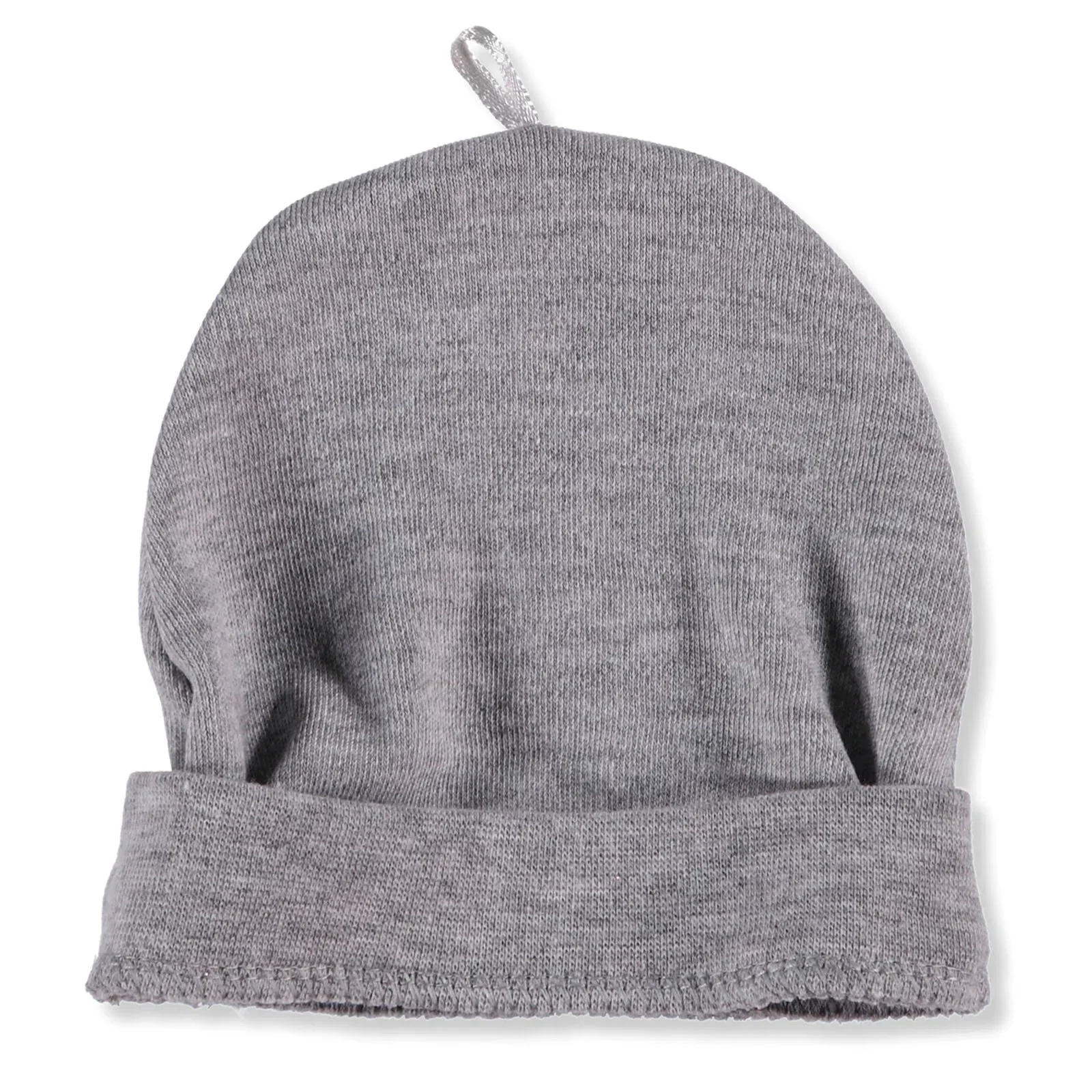 HelloBaby Newborn Basic Hat - Grey Melange - Image 2