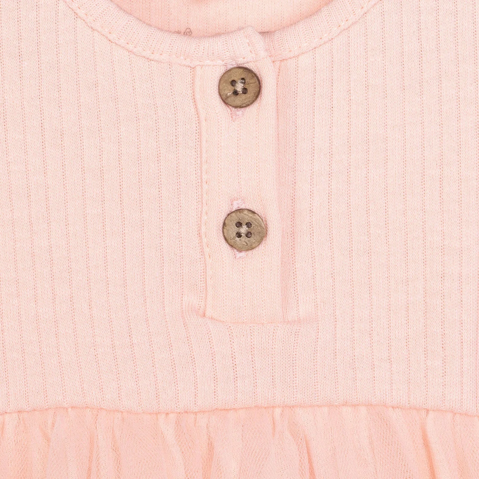 HelloBaby Newborn Girl Tulle Dress - Salmon - Image 4
