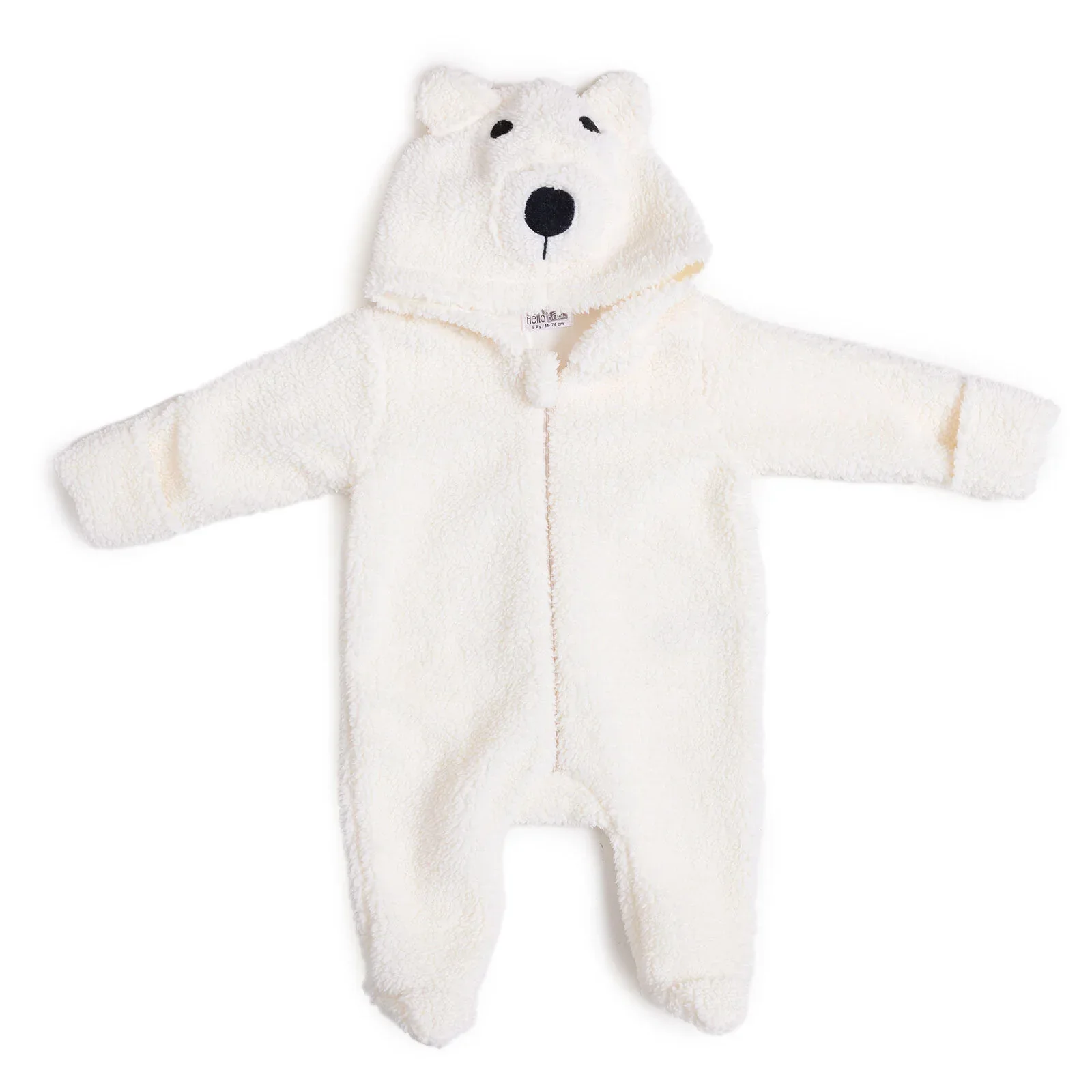HelloBaby Newborn Unisex Baby Jumpsuit - Ecru - Image 3
