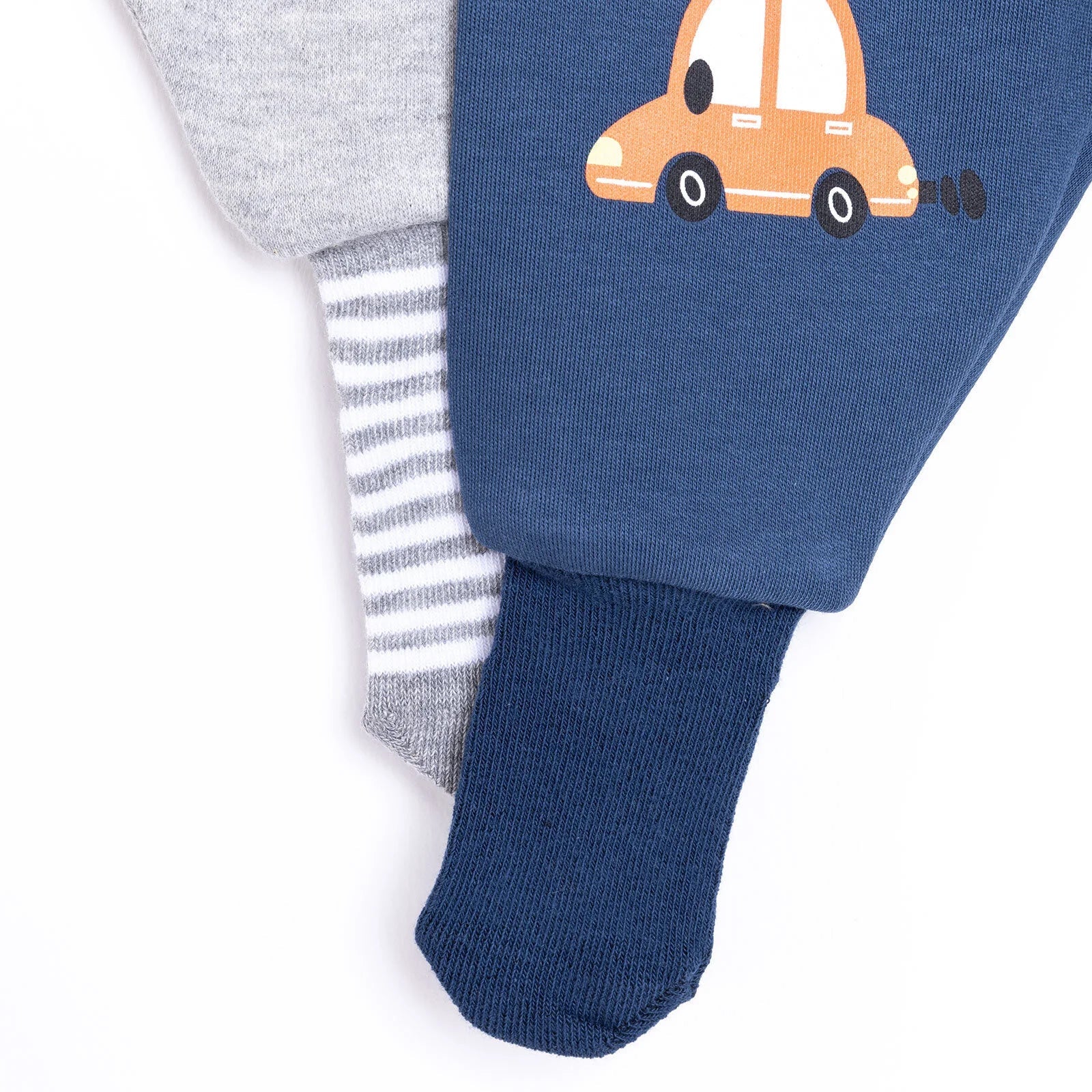 HelloBaby Unisex Footed Bottom 2 pcs - Navy Blue - Image 4
