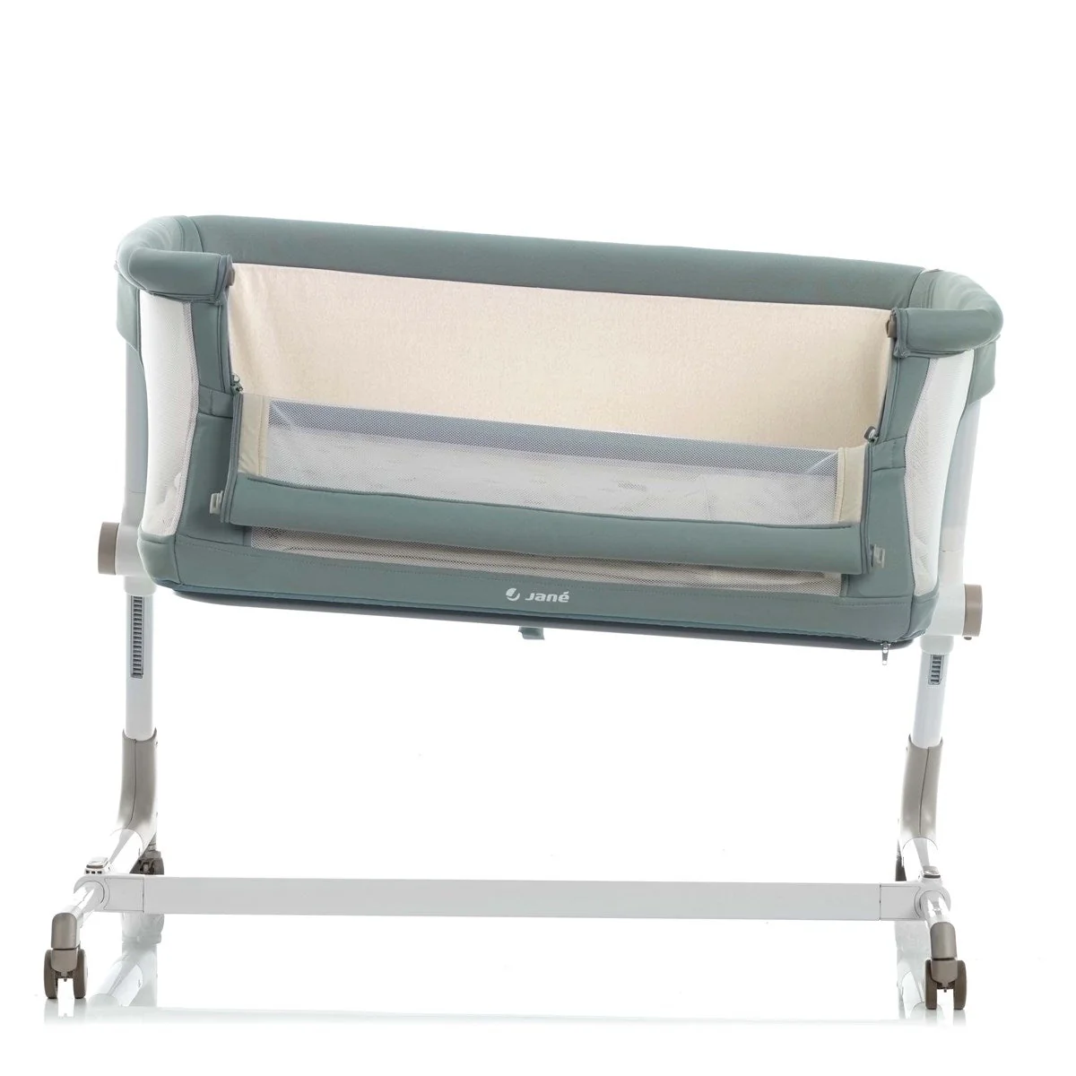Jane Baby Side Crib + 4 Piece Bedding Set & Safety Mattress, Sesame - Image 10