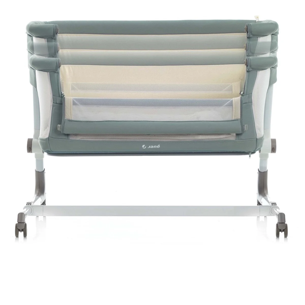 Jane Baby Side Crib + 4 Piece Bedding Set & Safety Mattress, Sesame - Image 8