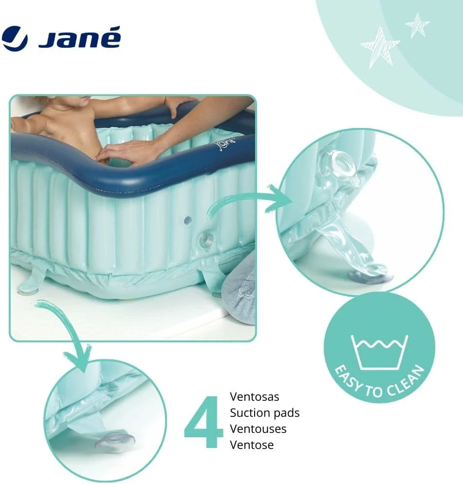 Jané Square Inflatable Bath Tub – Fits Shower Trays, 70L, 0–5 Years - Image 6