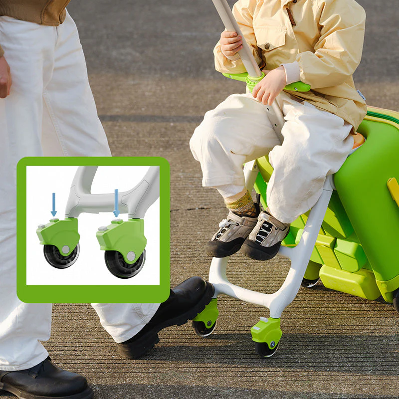 Jovikids 3 in 1 Children's Ride On Suitcase - Green - Image 5