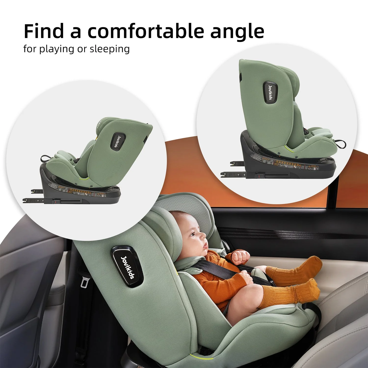 Jovikids Ranger TT Rotating Car Seat - Green - Image 4