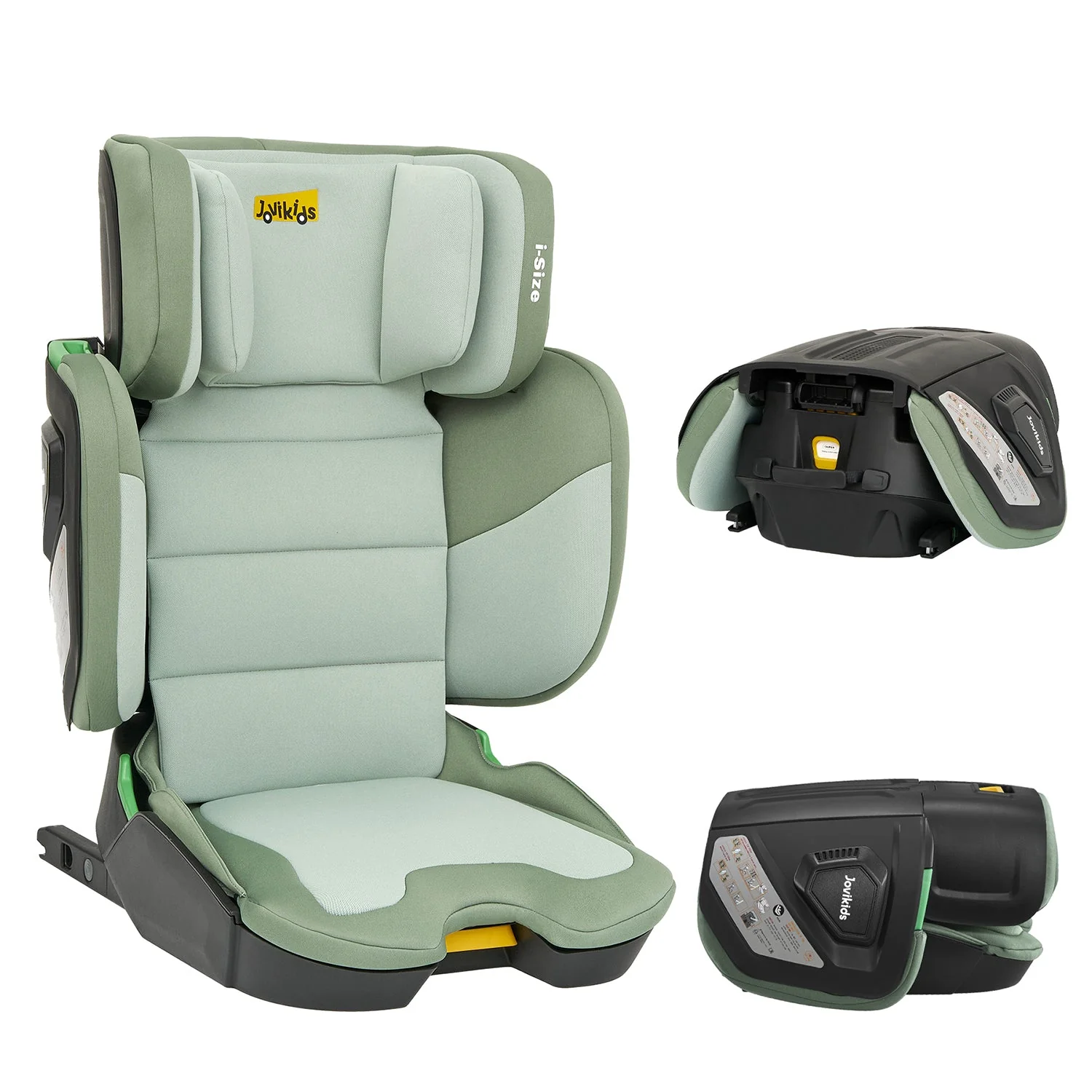 Jovikids Rober Foldable High Back Booster - Green - Image 9