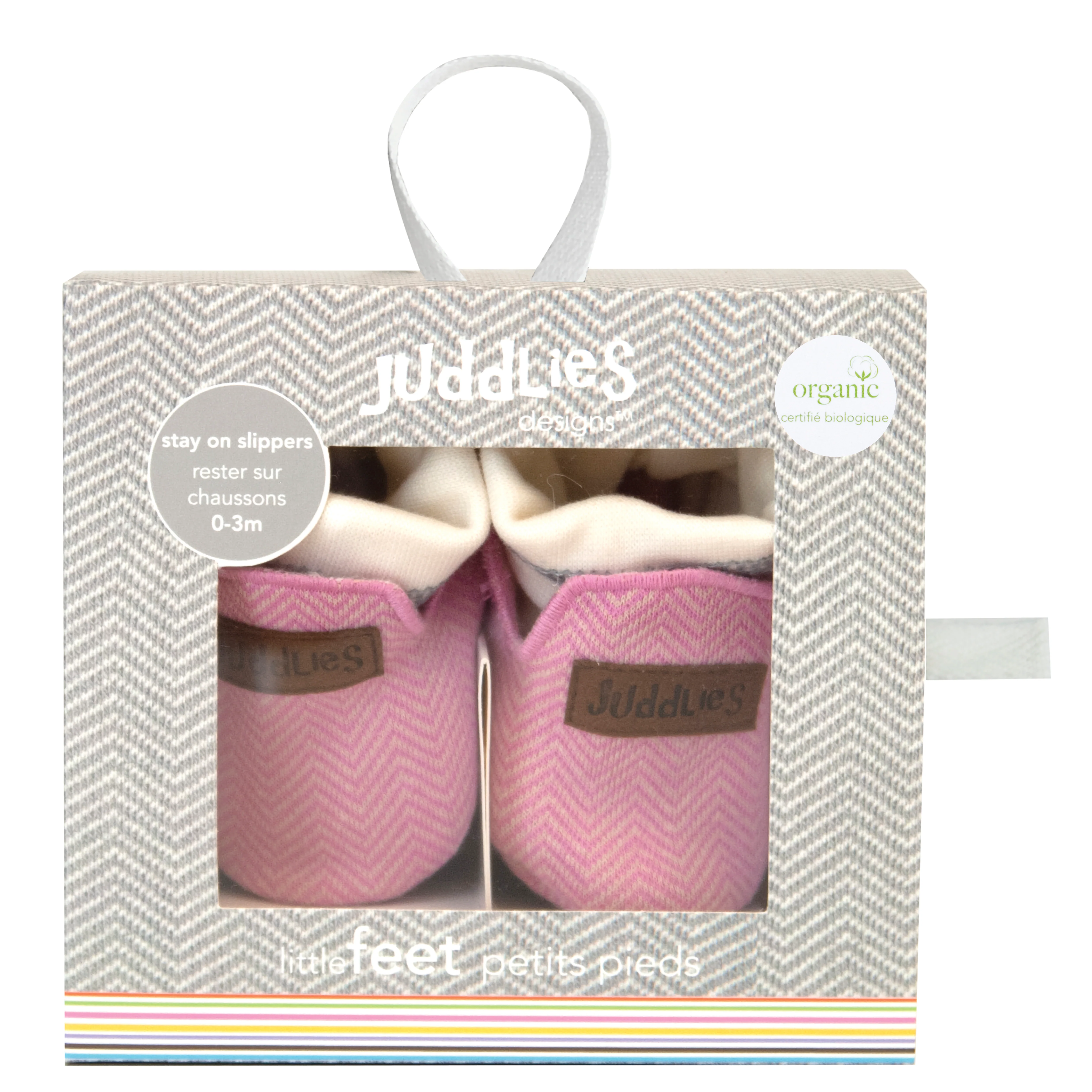 Juddlies Organic Cottage Slippers (0-4M) - Available in Bear Black/Driftwood Grey/Lake Blue/Sunset Pink - Image 8