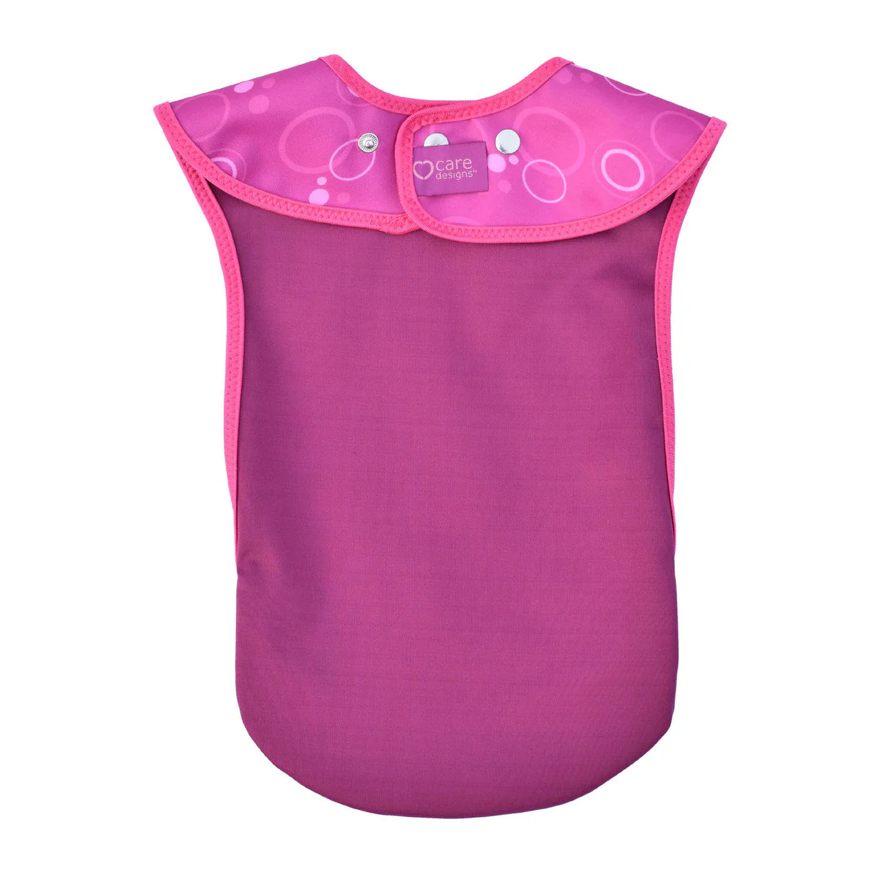 Junior Tabard Style Bib - Pink bubbles pattern - Image 6