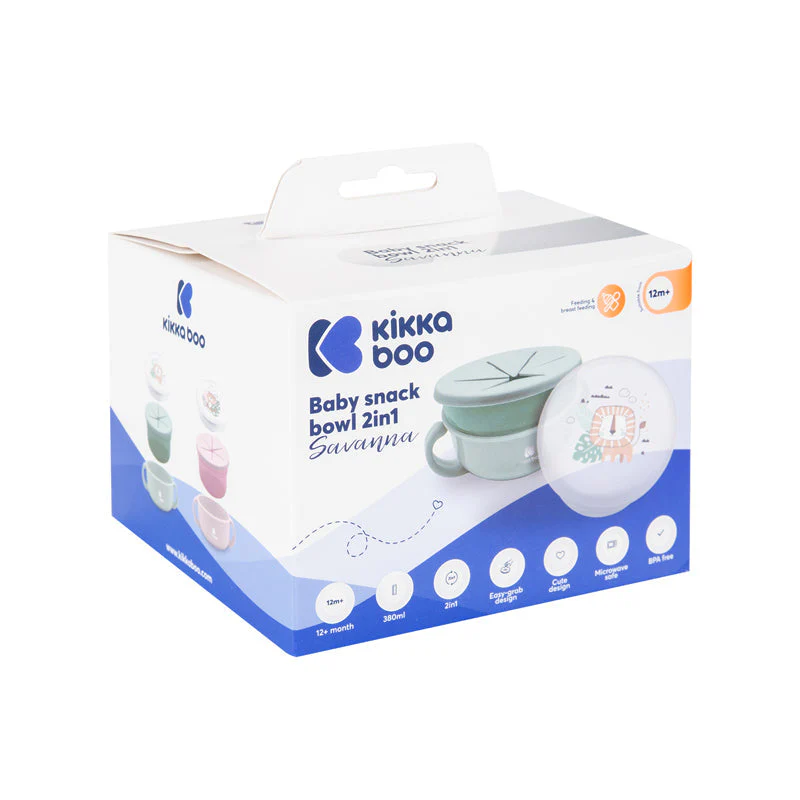 Kikka Boo Snack Bowl 2 In 1 Savanna Mint - Image 7