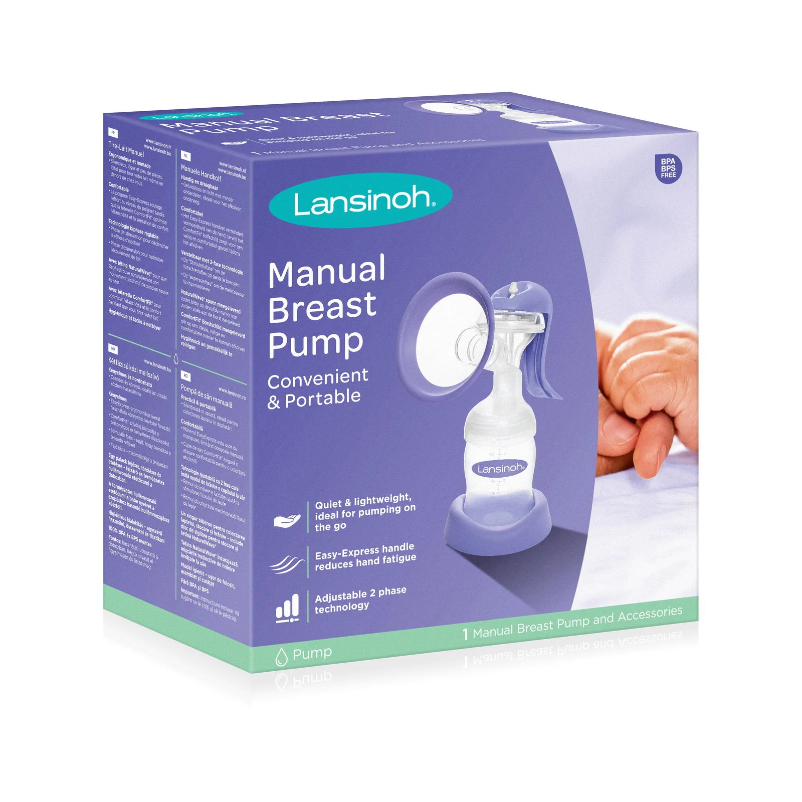 Lansinoh Single Manual Breast Pump - Image 2