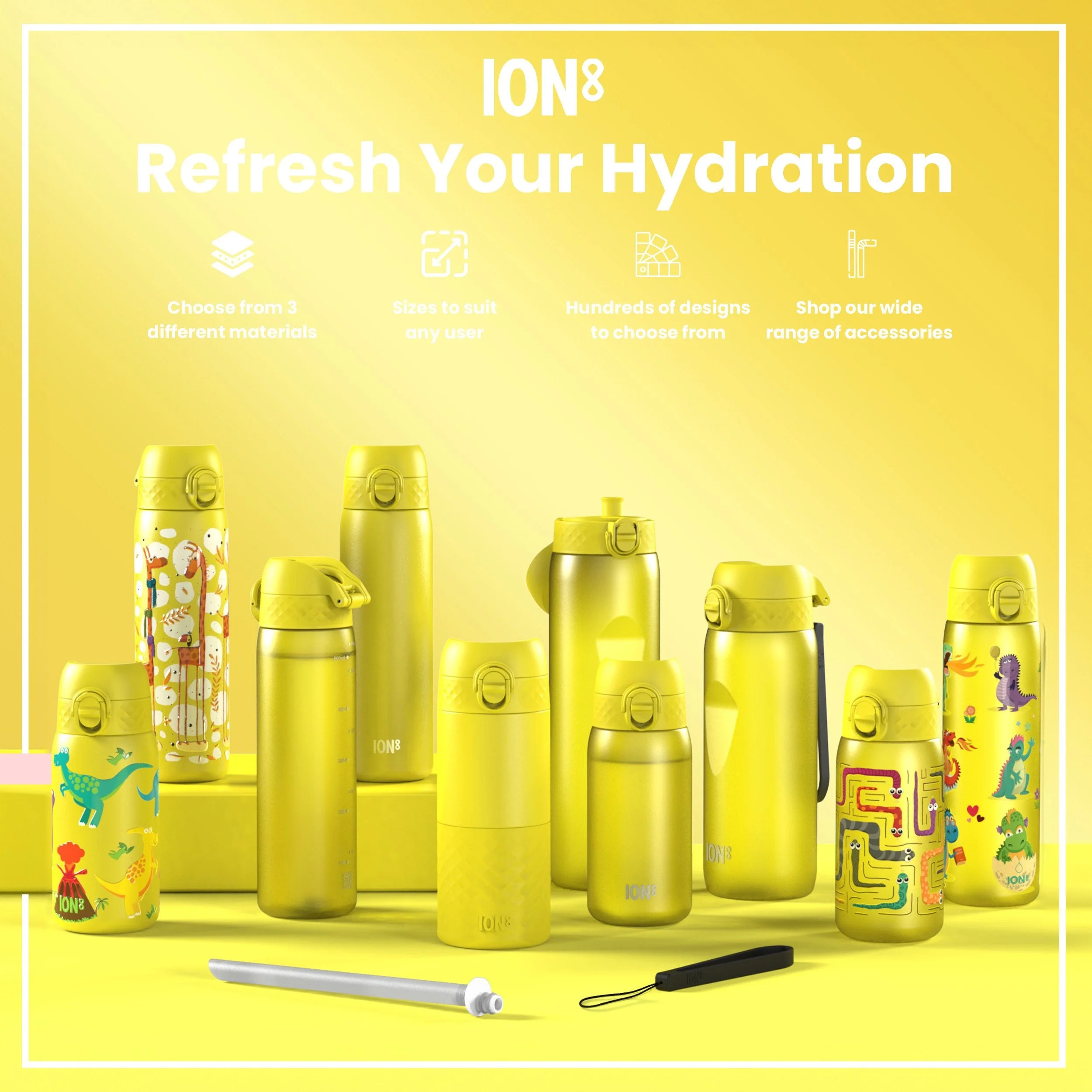 Leak Proof Kids Water Bottle, Recyclon, Baby Lions, 350ml (12oz) - Image 7