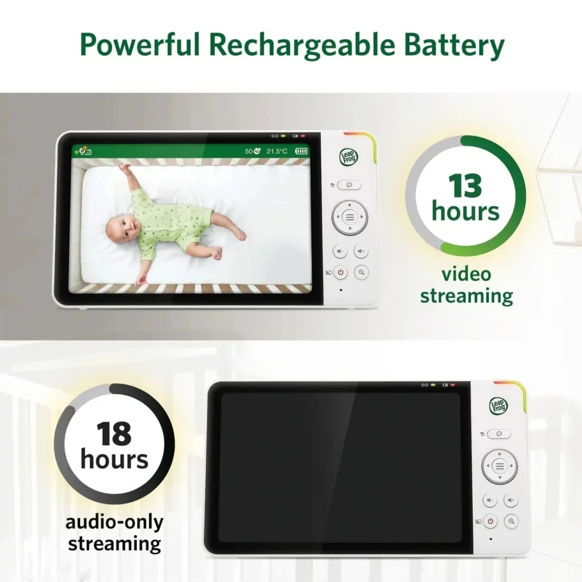 LeapFrog LF5817HD 7" Wi-Fi Smart Video Baby Monitor - Image 13