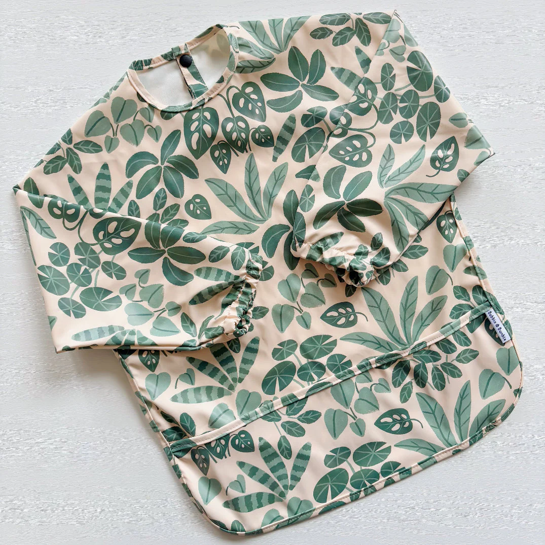 Long Sleeved Baby Bib - Houseplant Haven