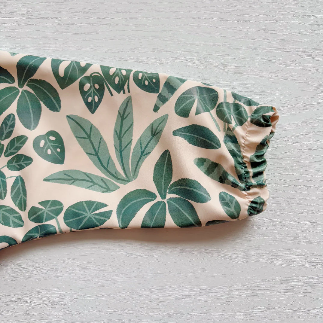 Long Sleeved Baby Bib - Houseplant Haven - Image 4