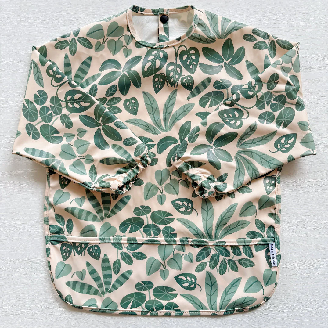 Long Sleeved Baby Bib - Houseplant Haven - Image 5