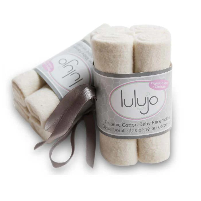 Lulujo Organic Cotton Facecloths (Pack of 4)