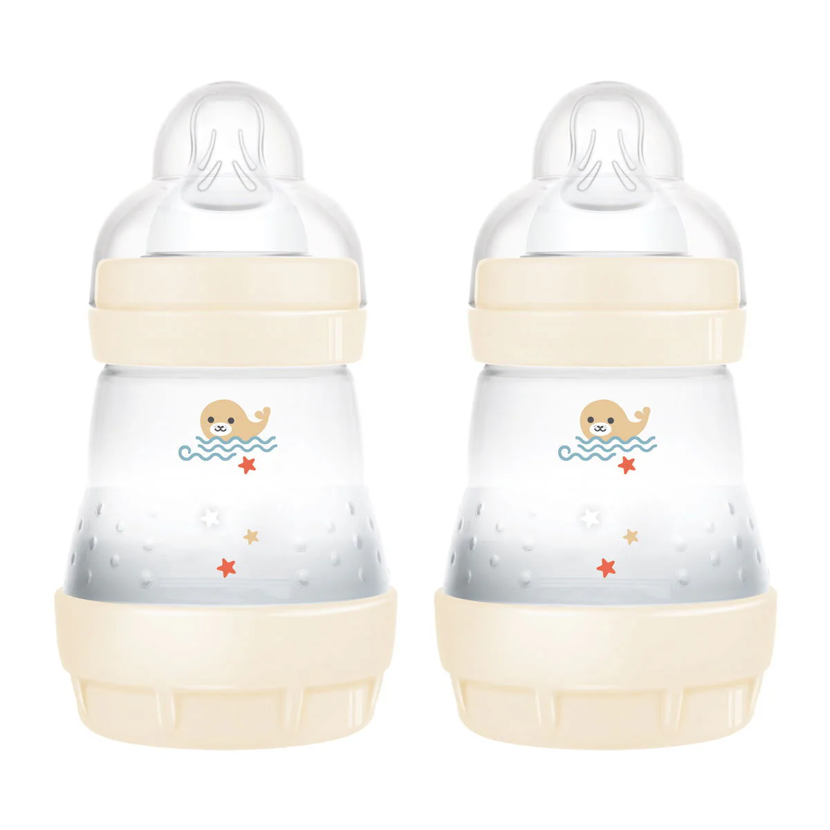 MAM Easy Start Colours Of Nature Bottles 160mls - Peach (Pack of 2)