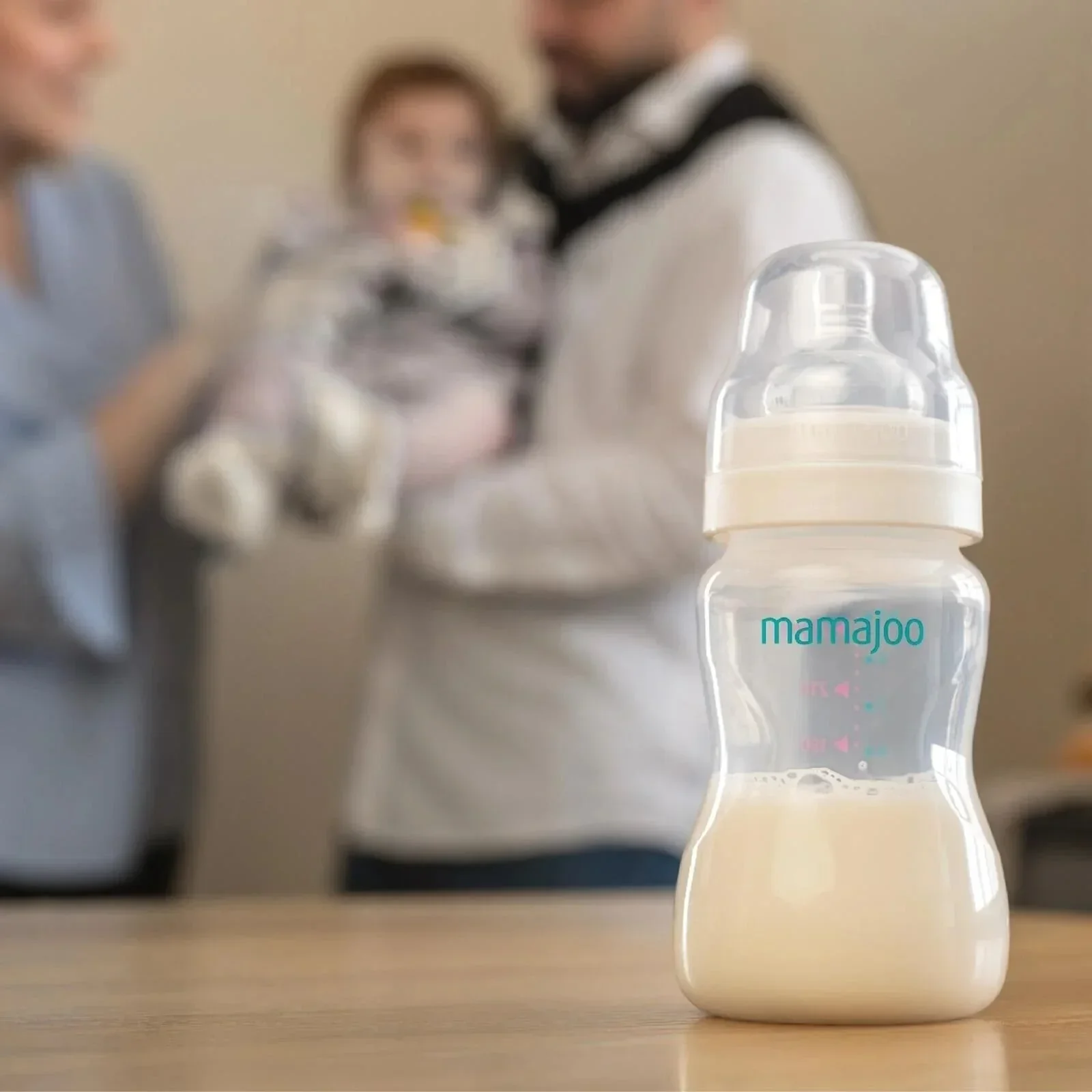 Mamajoo Anti-Colic PP Baby Bottle Medium Flow 6+ months 250ml - Silver - Image 7