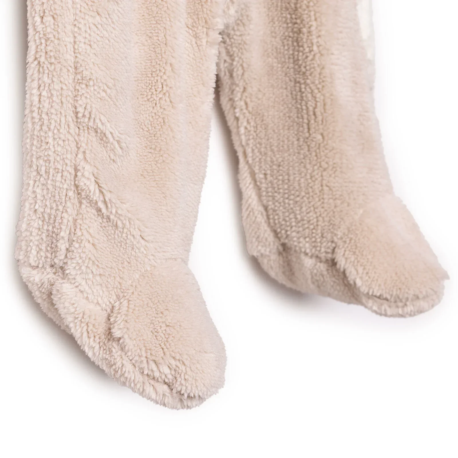 Midimod Newborn Welsoft Footed Jumpsuit - Ecru - Image 7
