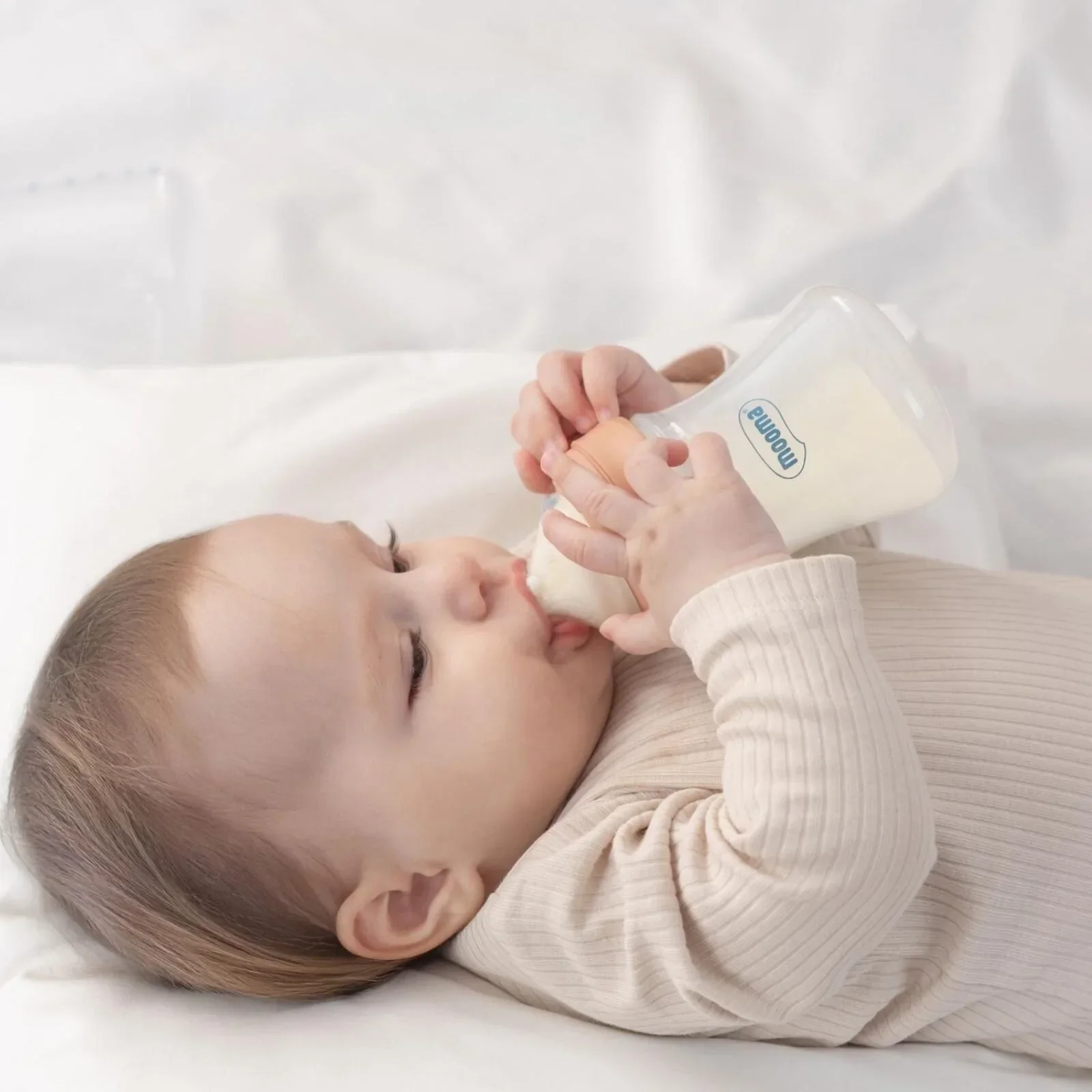 Mooma Kindy Feeding Bottle Starter Set - Old Rose - Image 4
