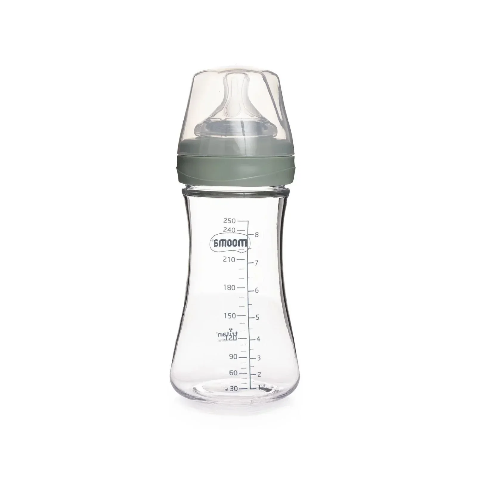 Mooma Neutra Tritan Bottle Medium Flow 6-18 months 250ml - Sage Green - Image 3