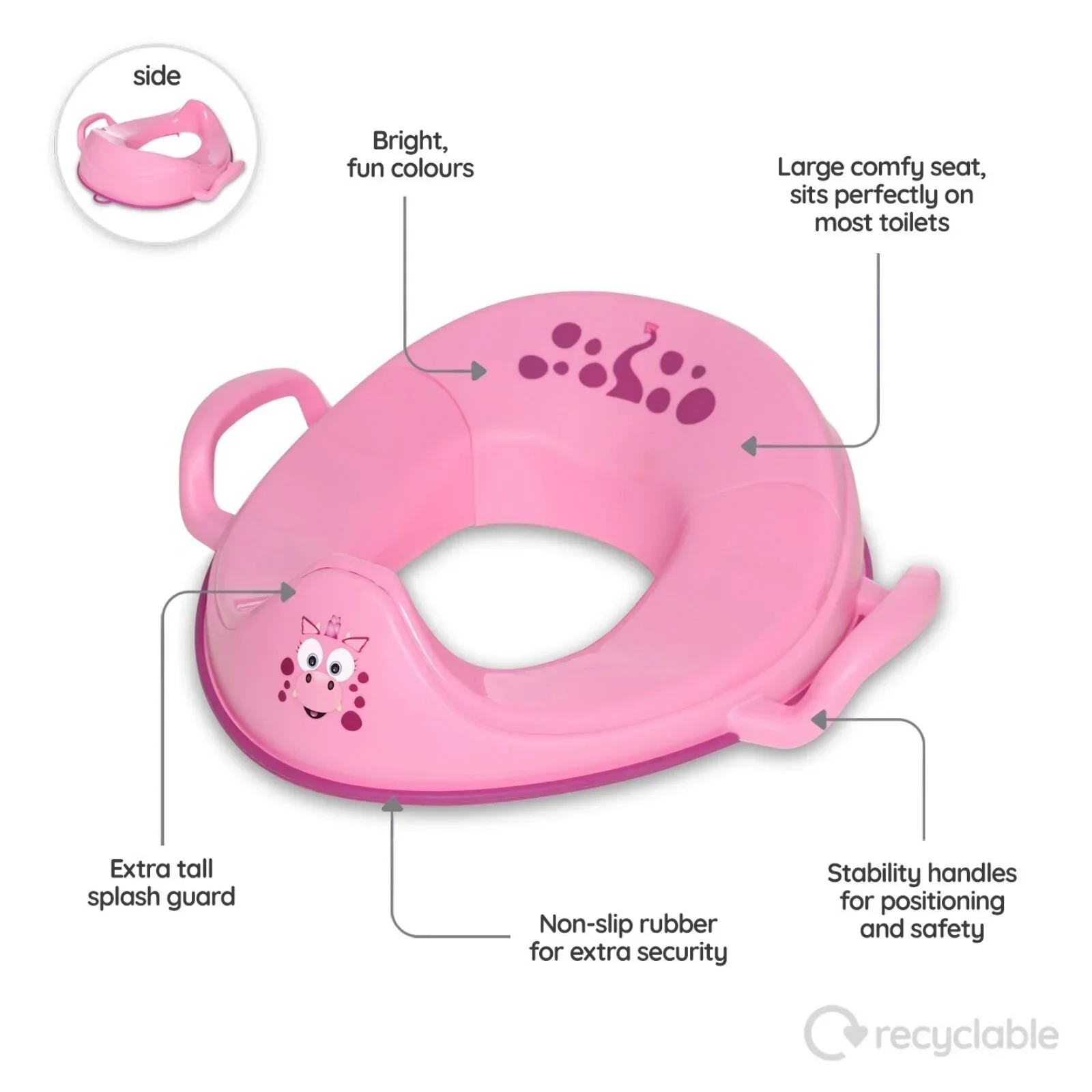 My Carry Potty - My Little Trainer Seat - Pink Dragon - Image 3
