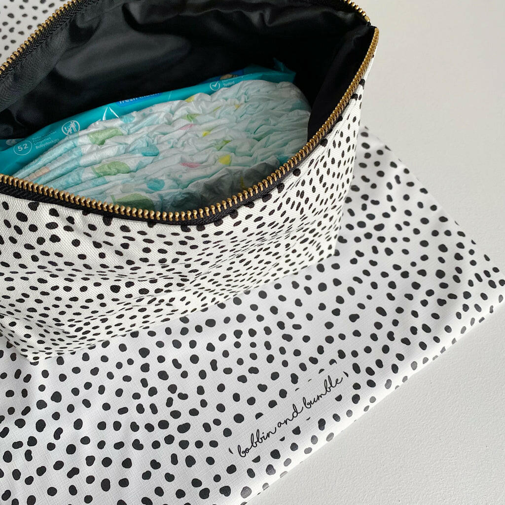 Nappy organiser bag - Dalmatian Print - Image 7