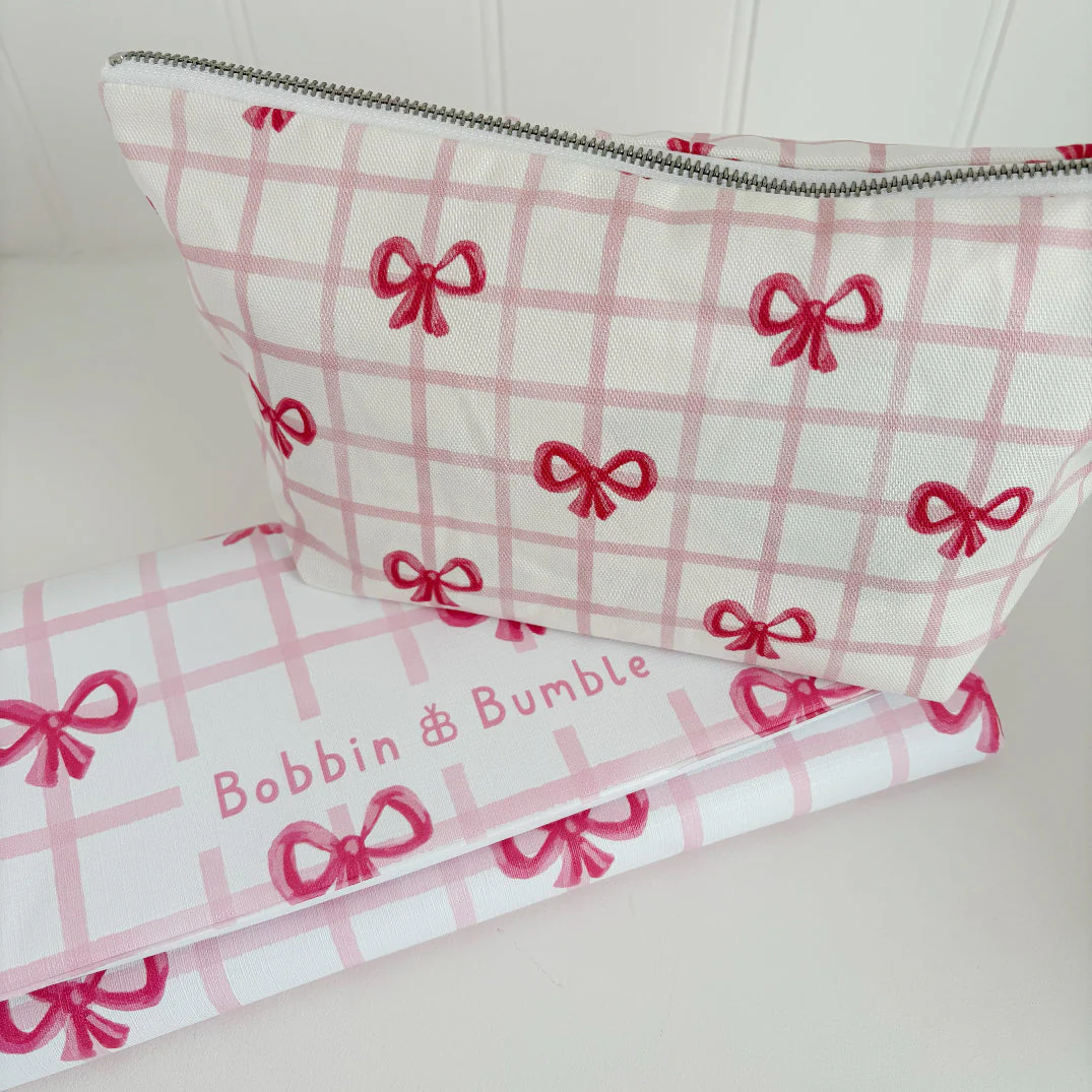 Nappy Wallet - Pink Bows - Image 9