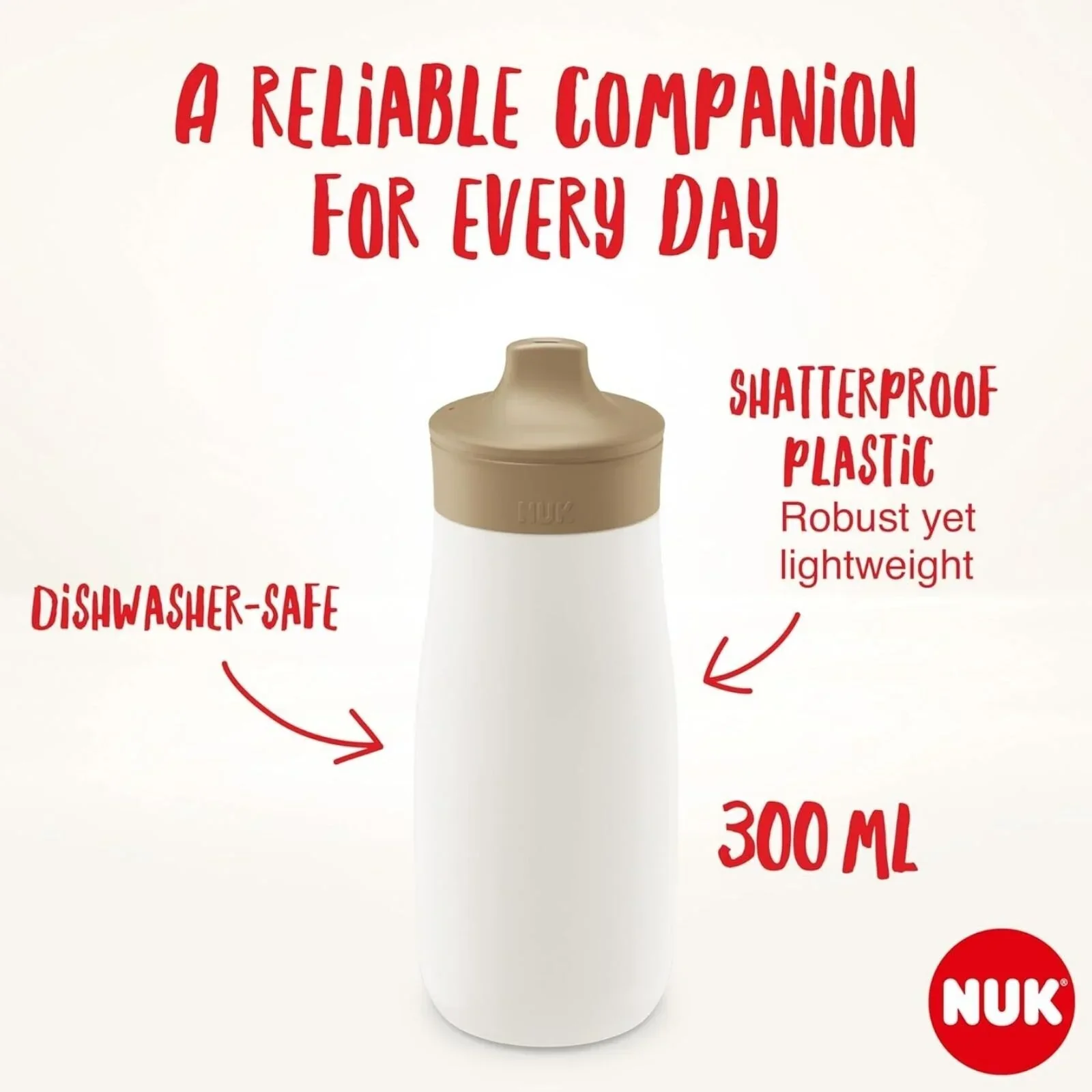 NUK Mini-Mee Sip Cup with Sip Top 9+ months 300ml - Bee - Image 4