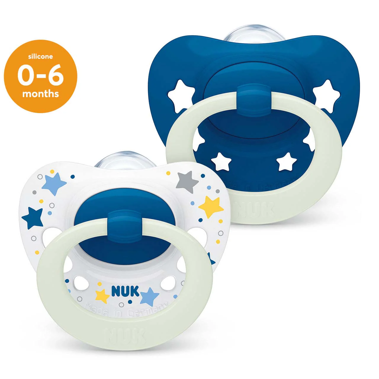 NUK Signature Night Soother Size 1 - Boy (Pack of 2)