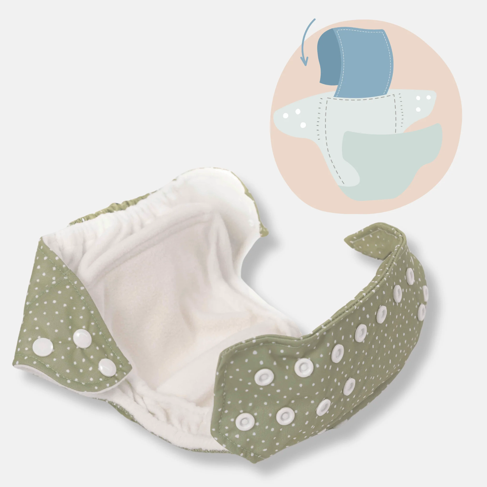 One Size All-In-One Reusable Cloth Nappy - Dewkist - Image 5