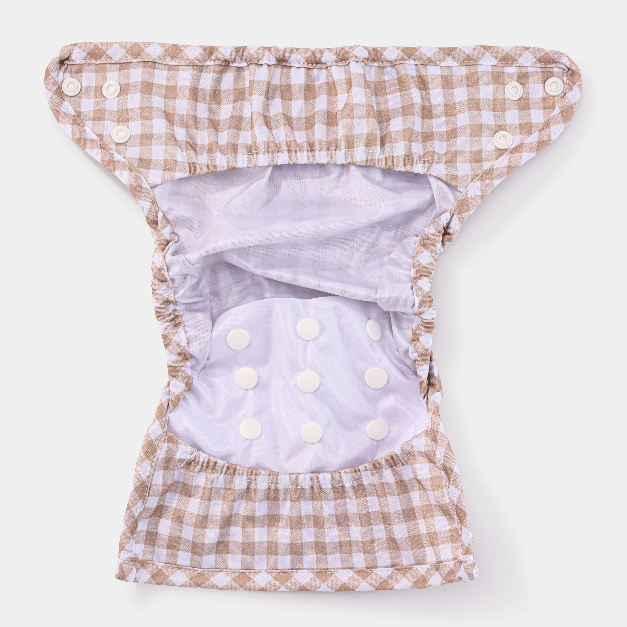 One Size Reusable Cloth Nappy Wrap - Dottie - Sage - Image 2