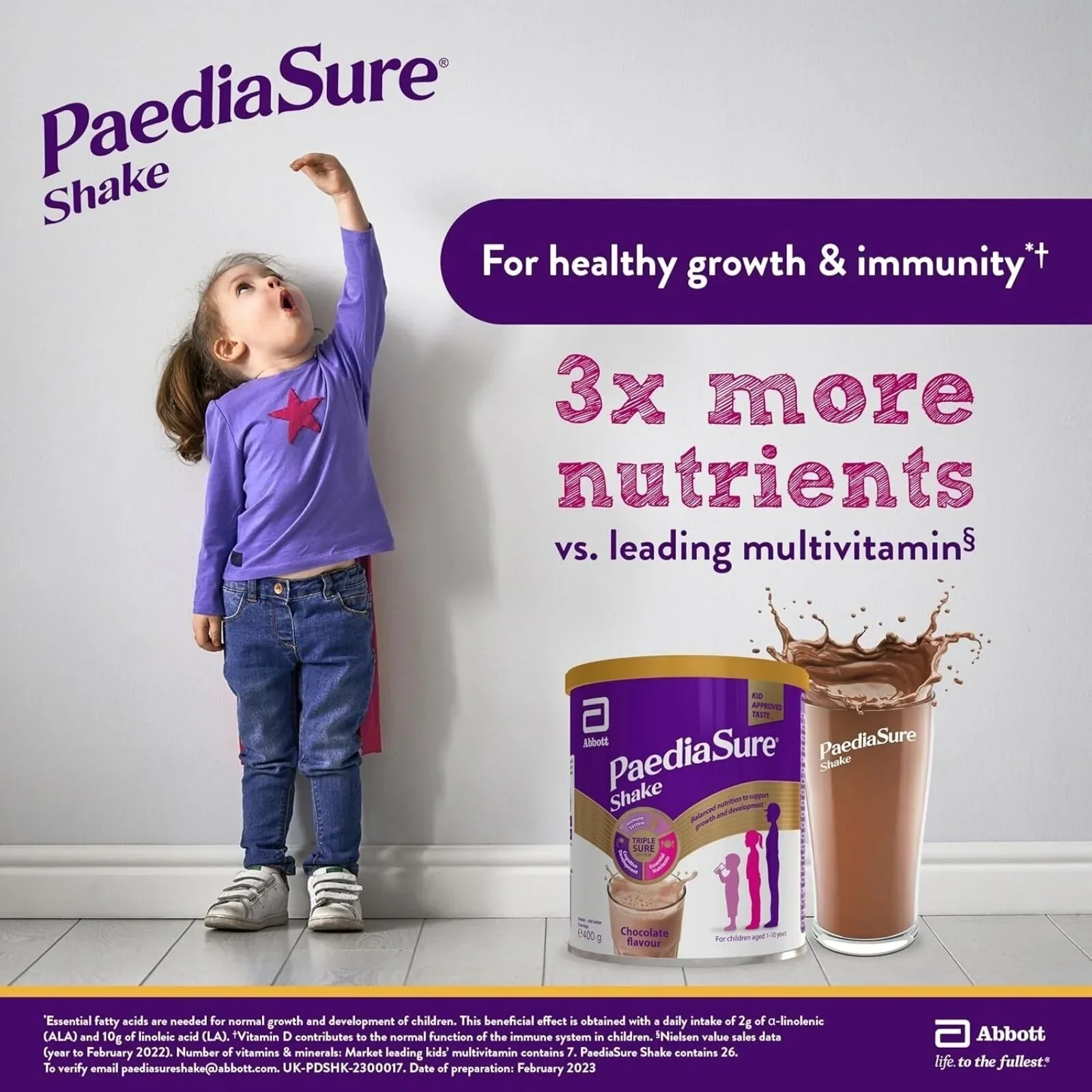 PaediaSure Shake Chocolate Flavoured Nutritional Supplement Powder for Kids 850g - Image 6
