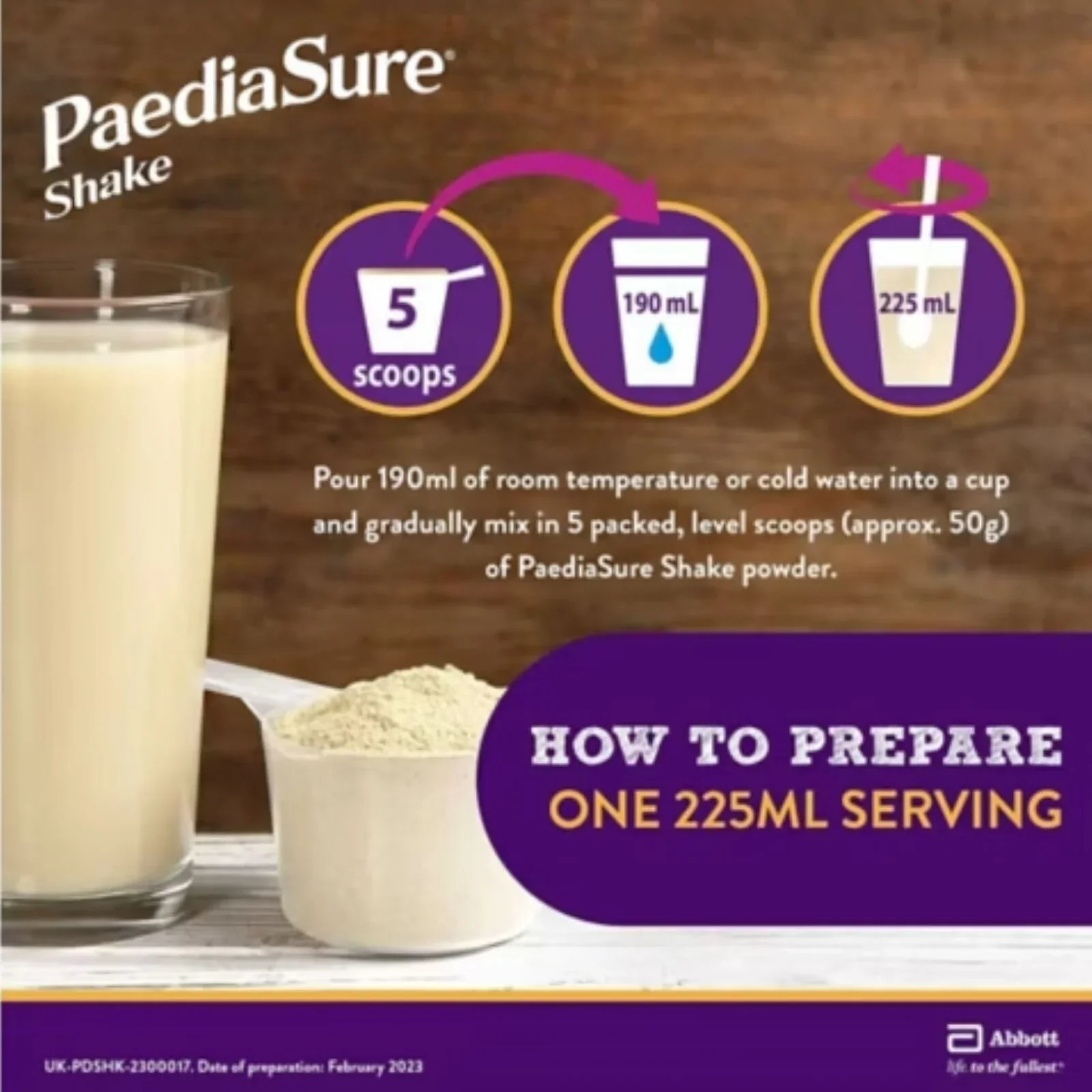 PaediaSure Shake Vanilla Flavoured Nutritional Supplement Powder for Kids 400g - Image 3