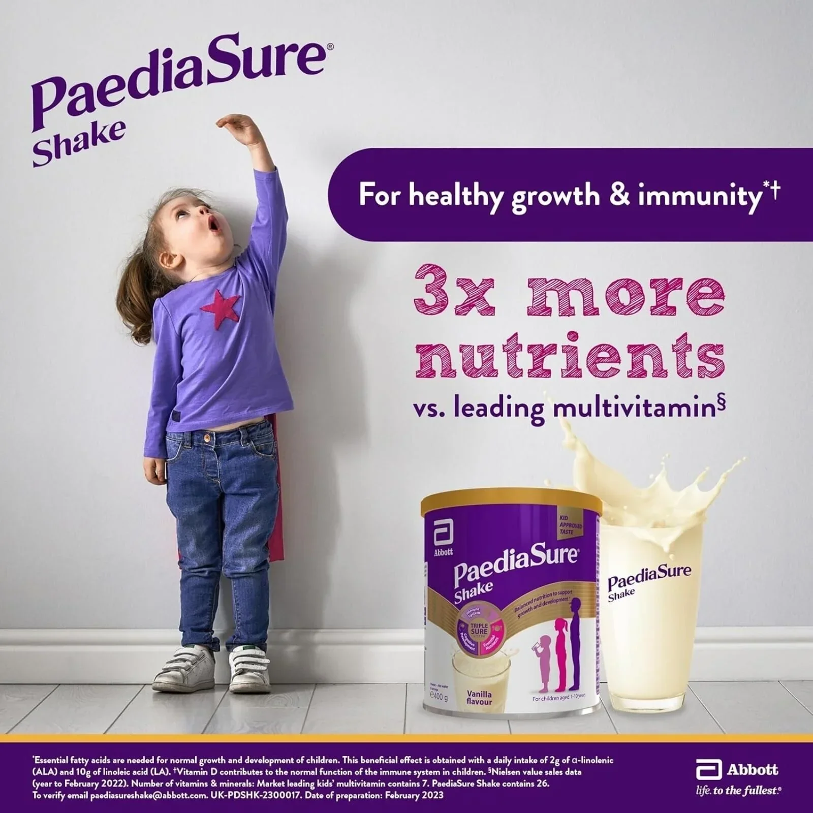 PaediaSure Shake Vanilla Flavoured Nutritional Supplement Powder for Kids 850g - Image 4