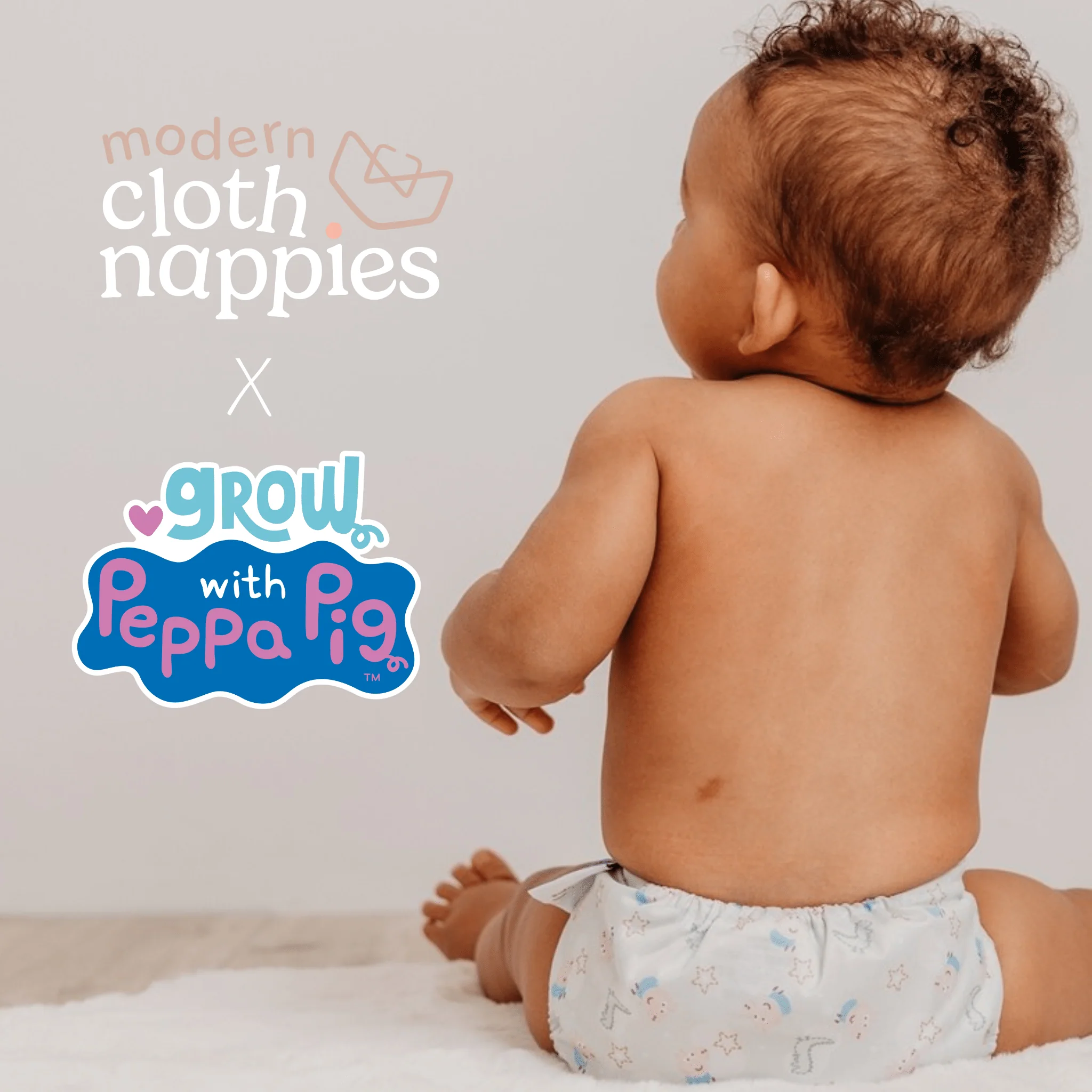 Peppa Pig One Size All-In-One Reusable Cloth Nappy - George Pig | Sage - Image 7