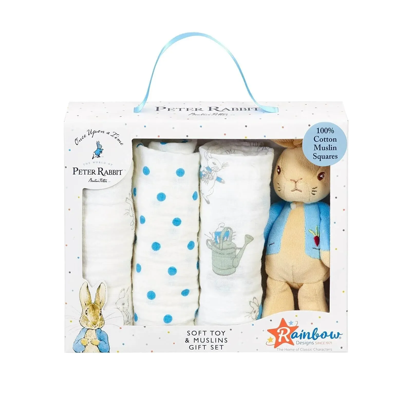 Peter Rabbit Soft Toy and Muslin - Image 2
