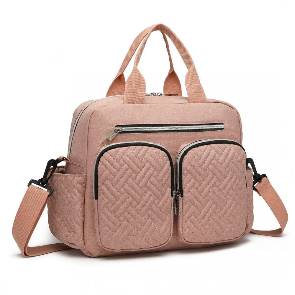 Pink Functional Baby Changing Shoulder Bag - Image 2