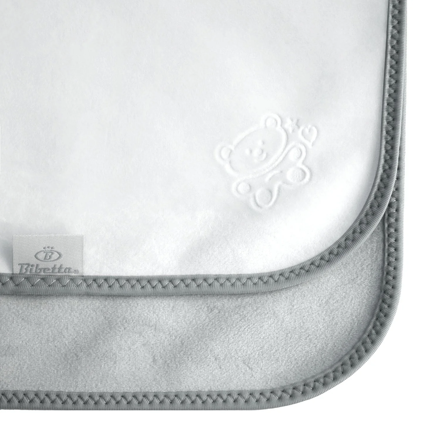 Plush Tummy Time Mat in White & Grey for Newborn Baby - Image 6